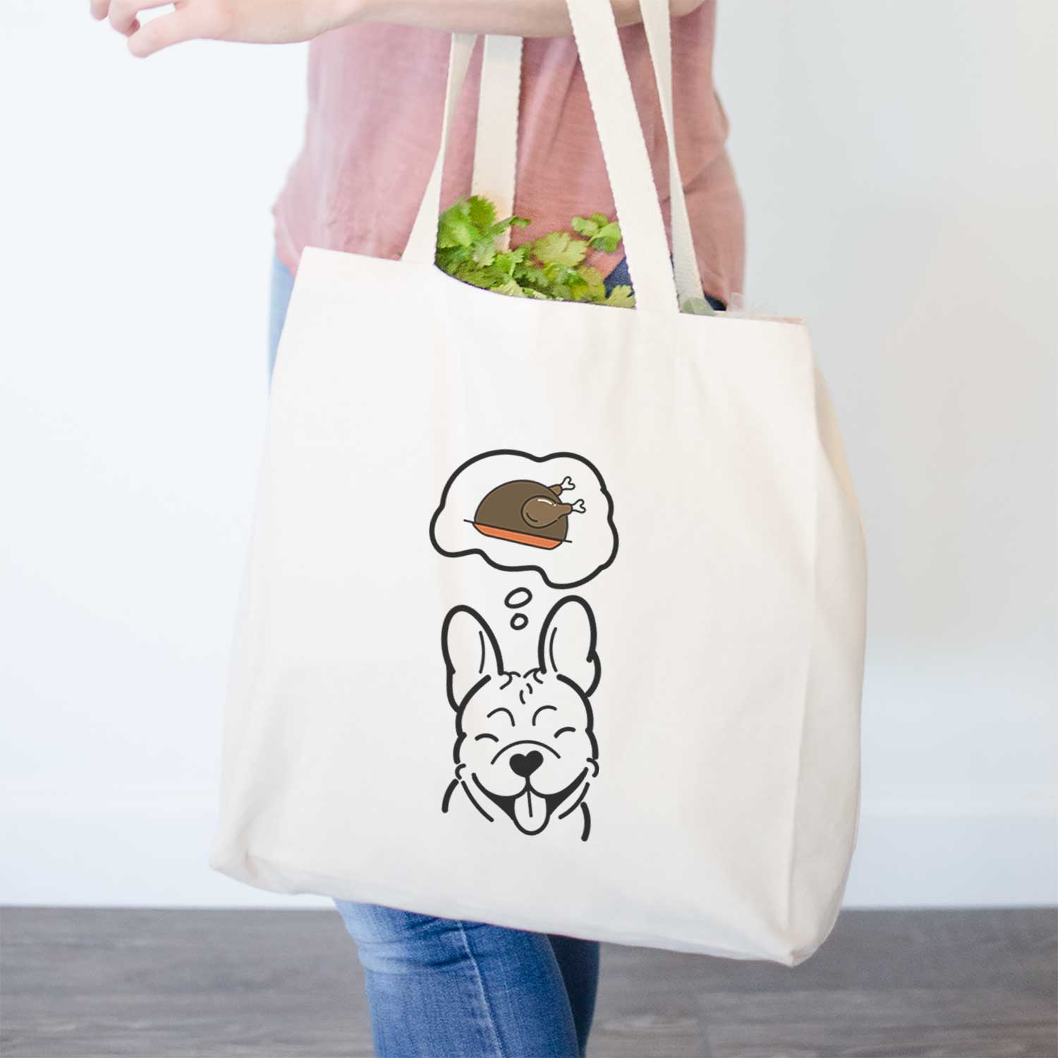 Turkey Thoughts French Bulldog - Tote Bag