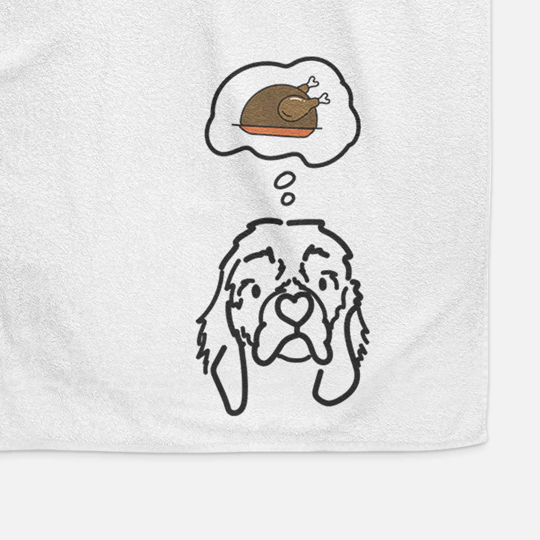 Turkey Thoughts Cocker Spaniel - GiGi - Decorative Hand Towel