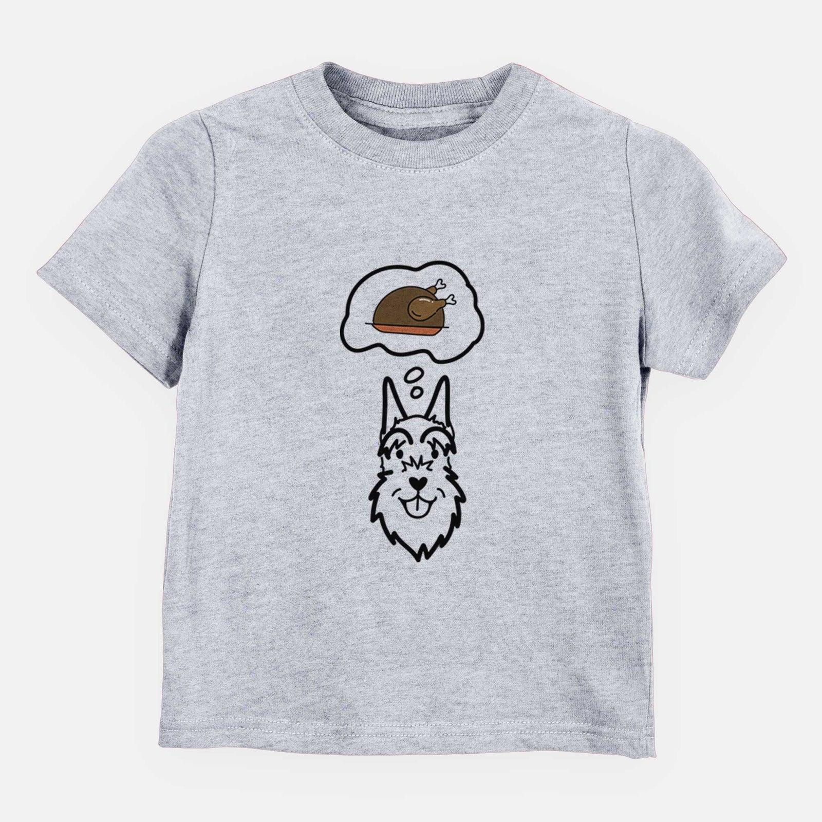 Turkey Thoughts Schnauzer Cropped Ears - Kids/Youth/Toddler Shirt