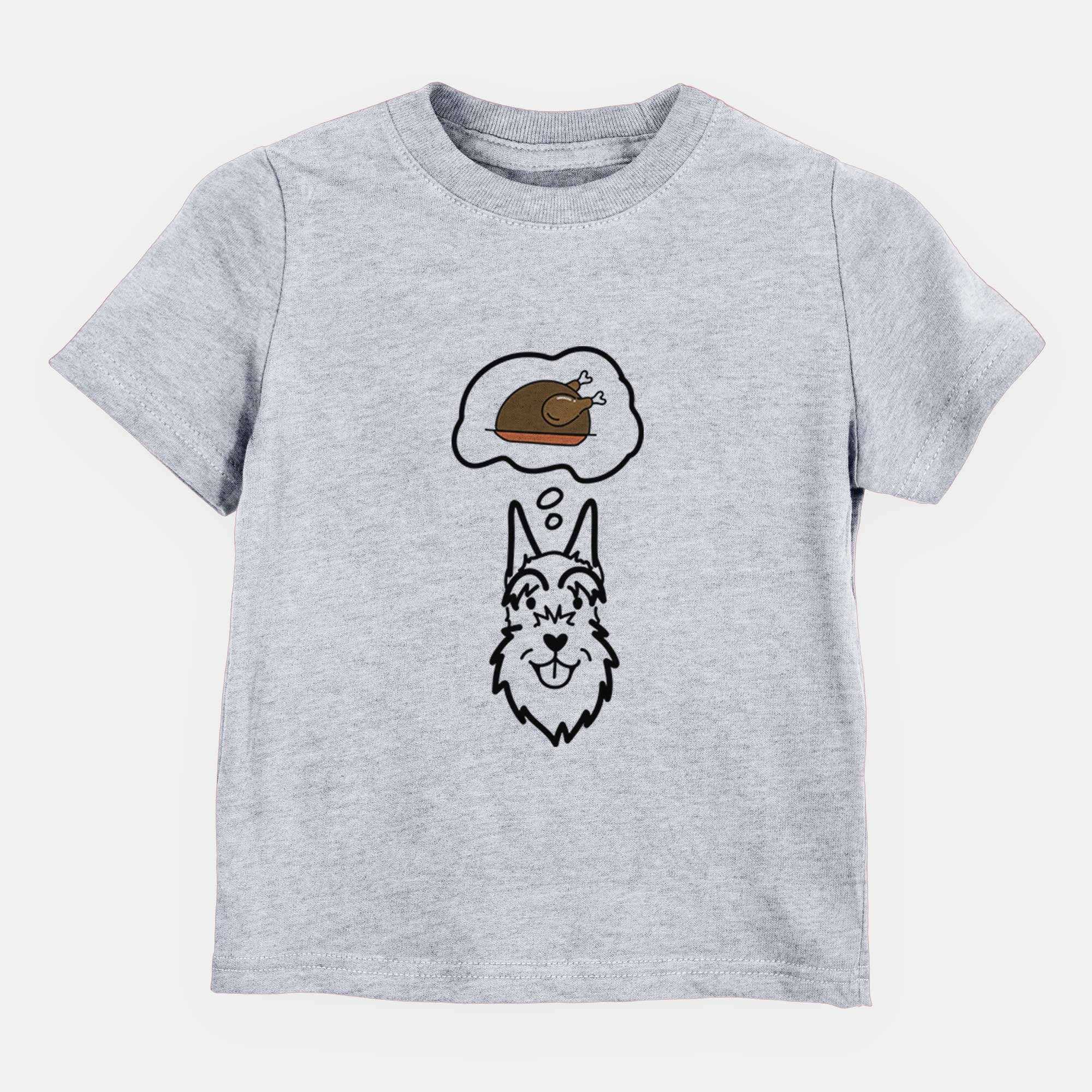 Turkey Thoughts Schnauzer Cropped Ears - Kids/Youth/Toddler Shirt