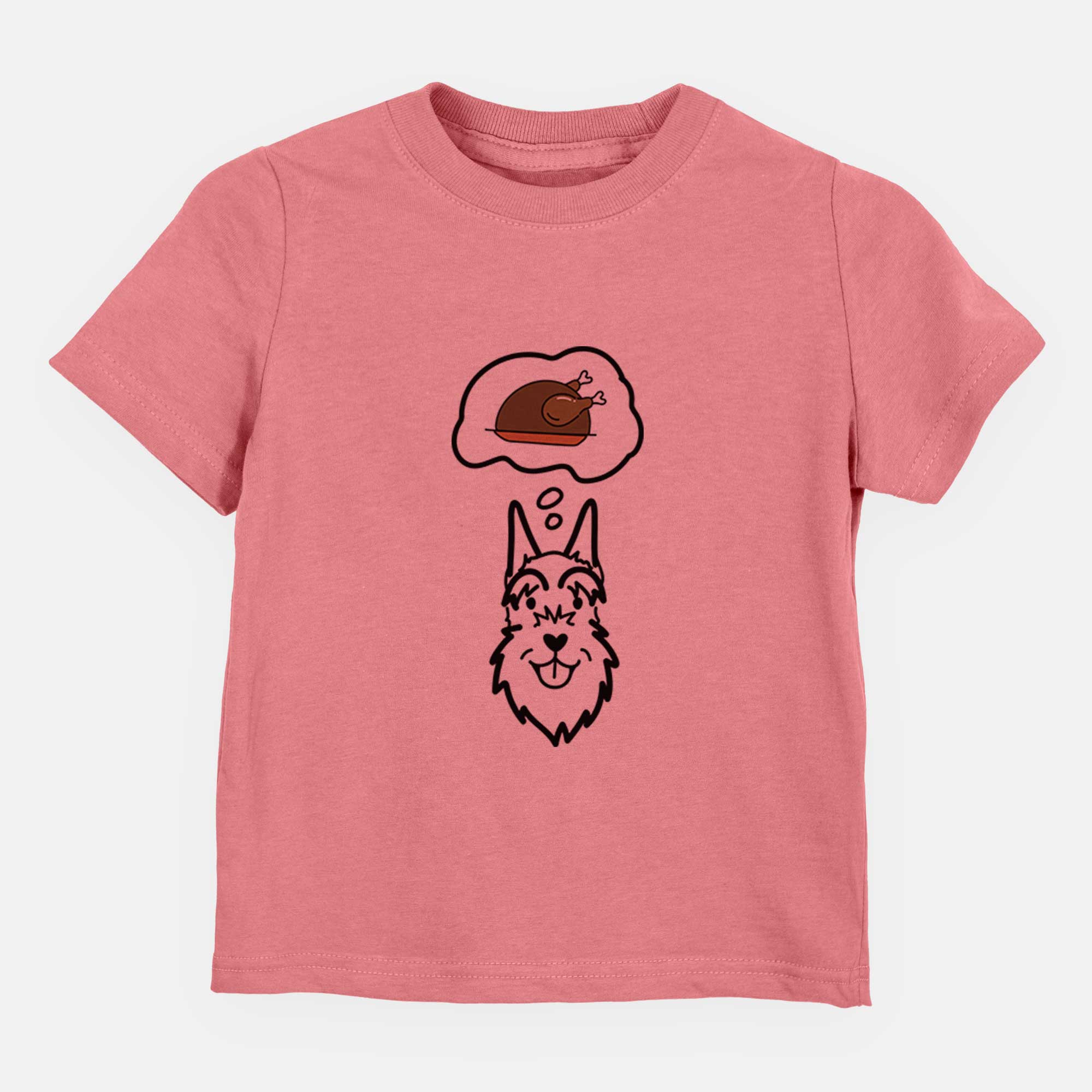 Turkey Thoughts Schnauzer Cropped Ears - Kids/Youth/Toddler Shirt