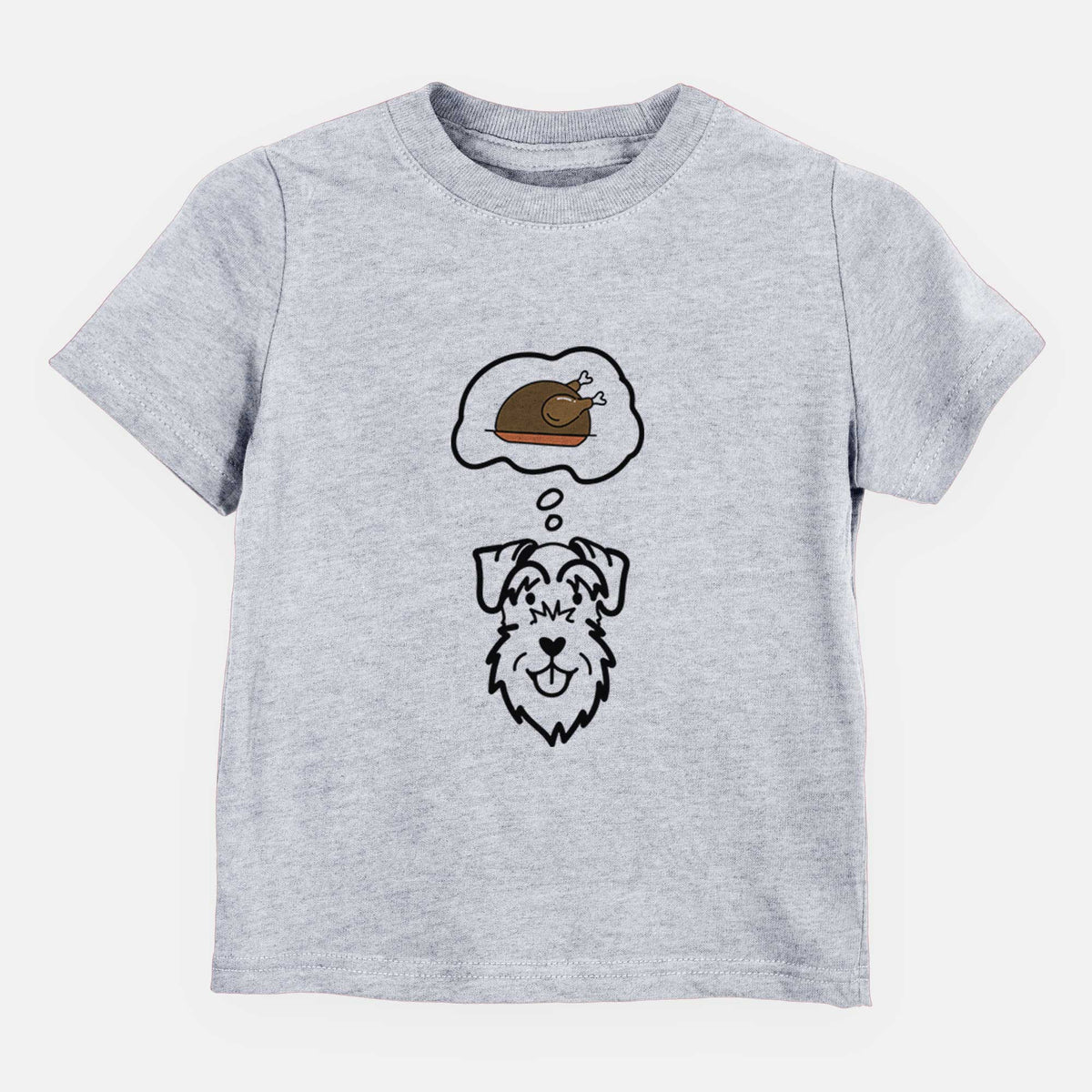 Turkey Thoughts Schnauzer Natural Ears - Kids/Youth/Toddler Shirt