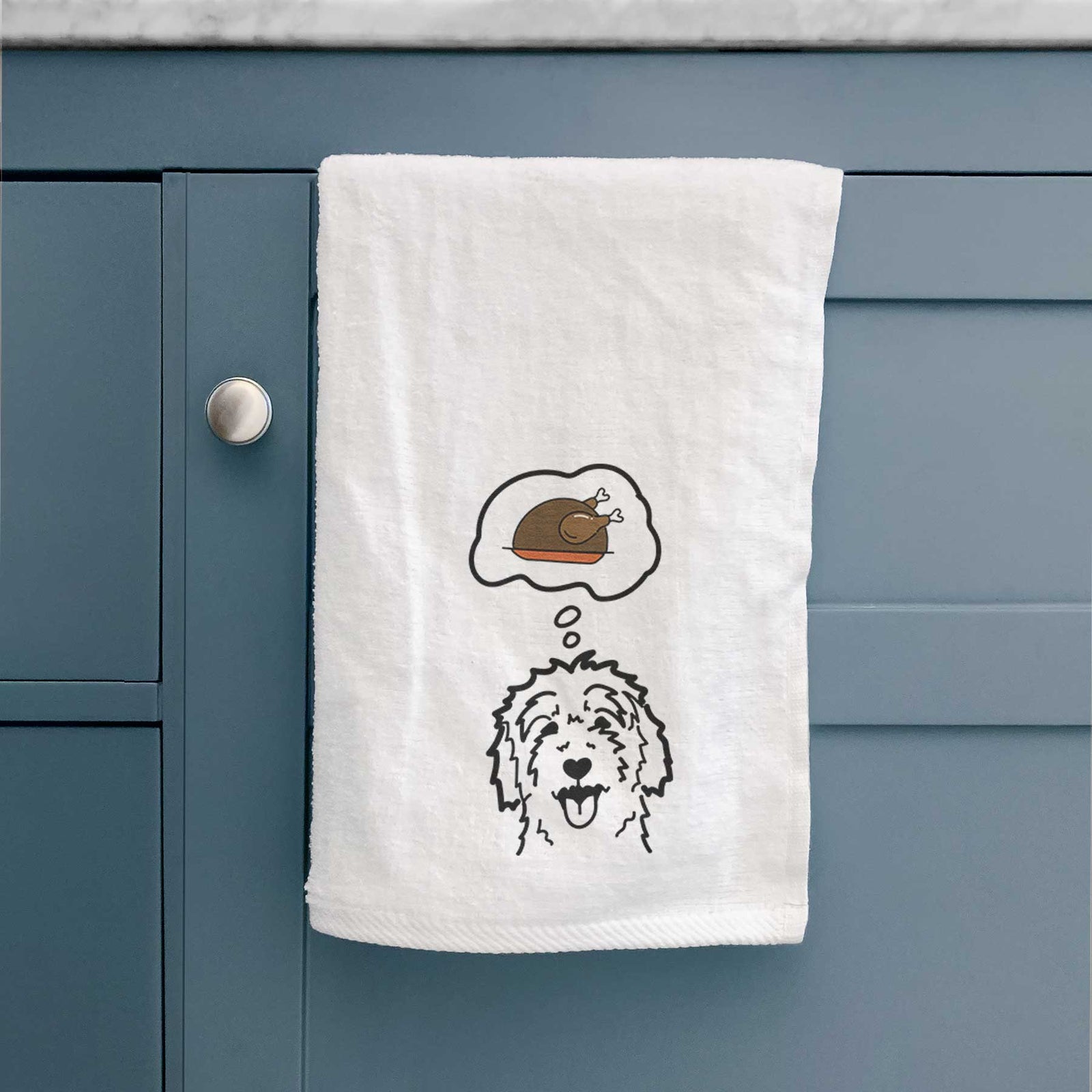 Turkey Thoughts Goldendoodle - Decorative Hand Towel