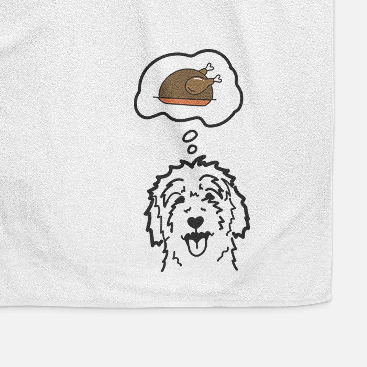Turkey Thoughts Goldendoodle - Decorative Hand Towel