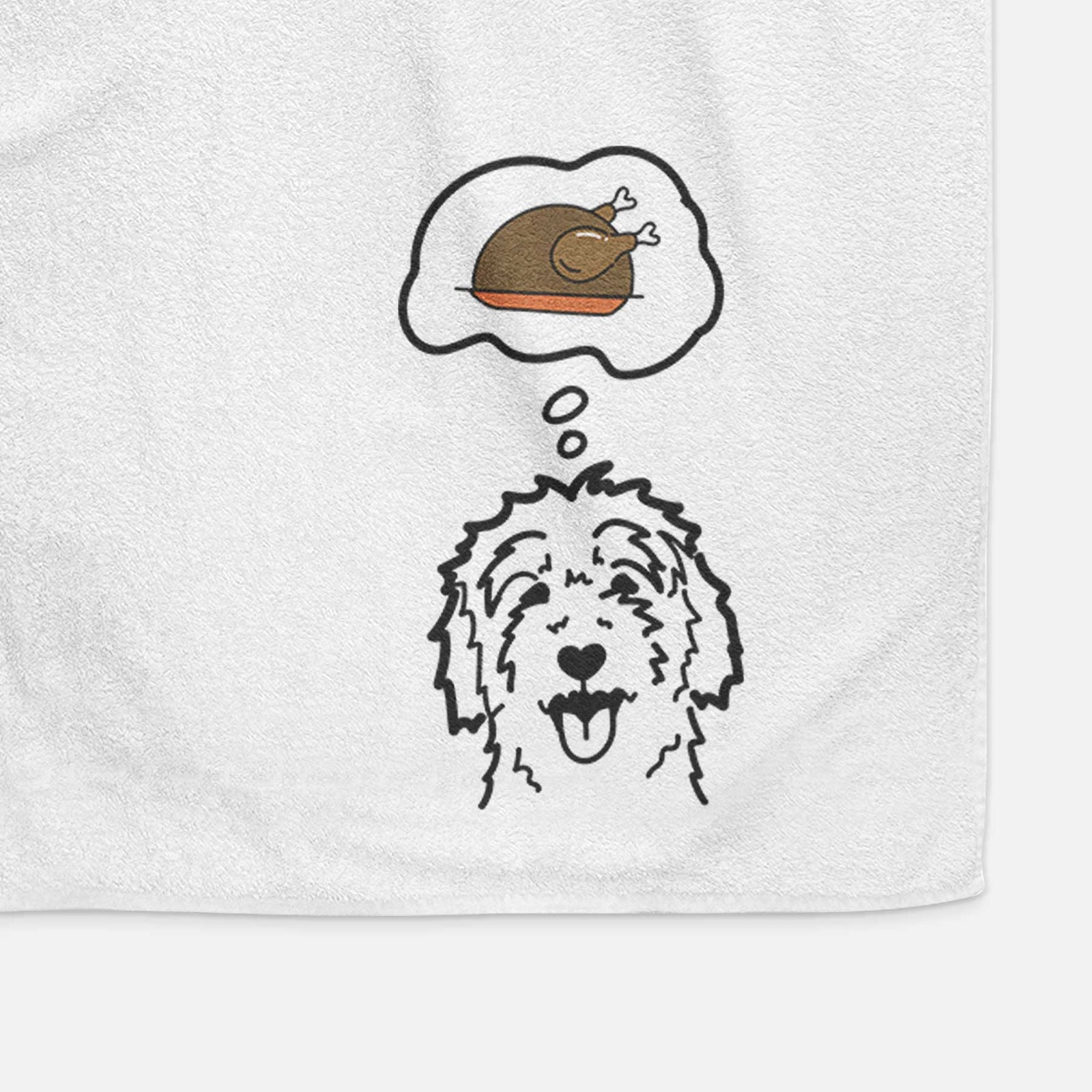 Turkey Thoughts Goldendoodle - Decorative Hand Towel