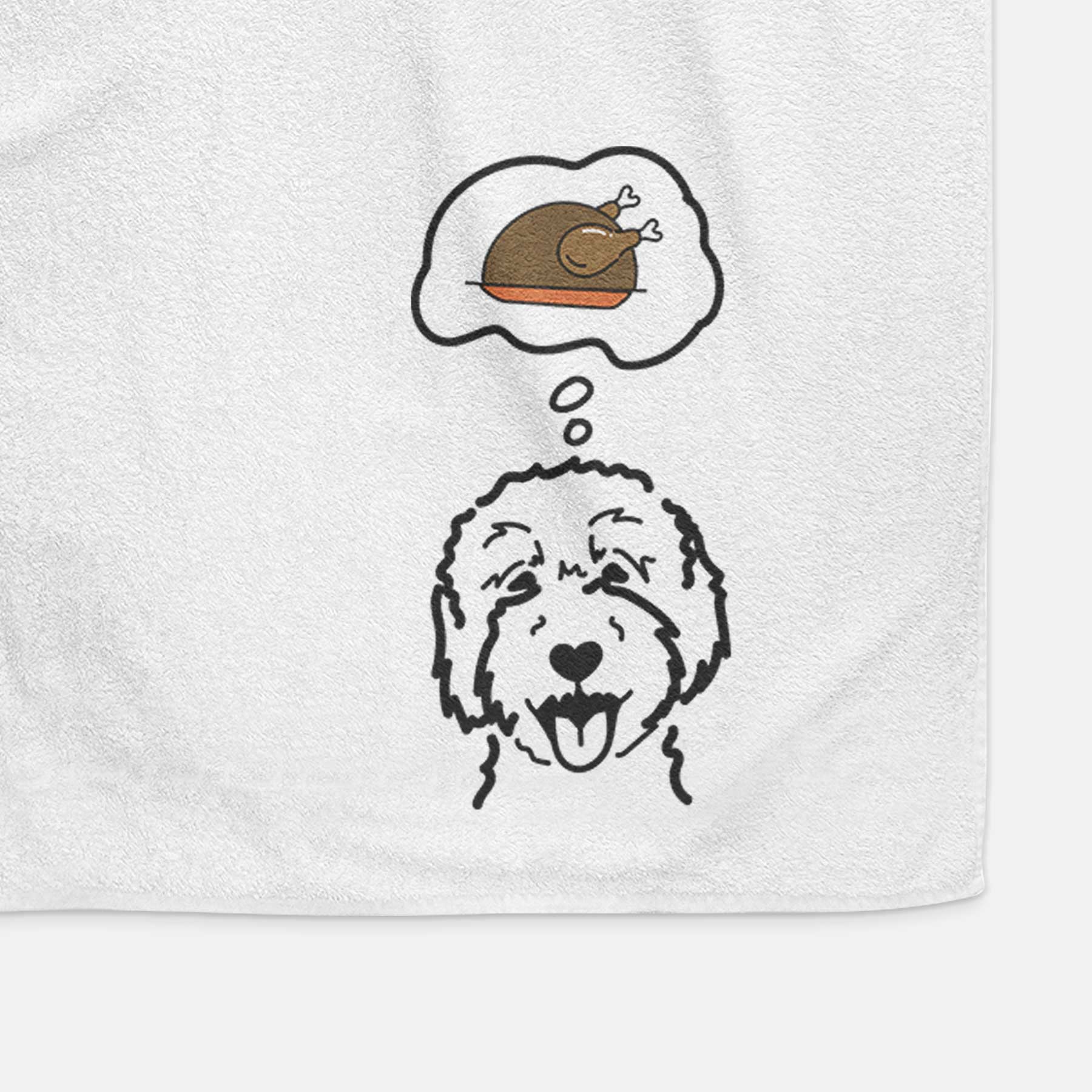 Turkey Thoughts Goldendoodle 2 - Decorative Hand Towel