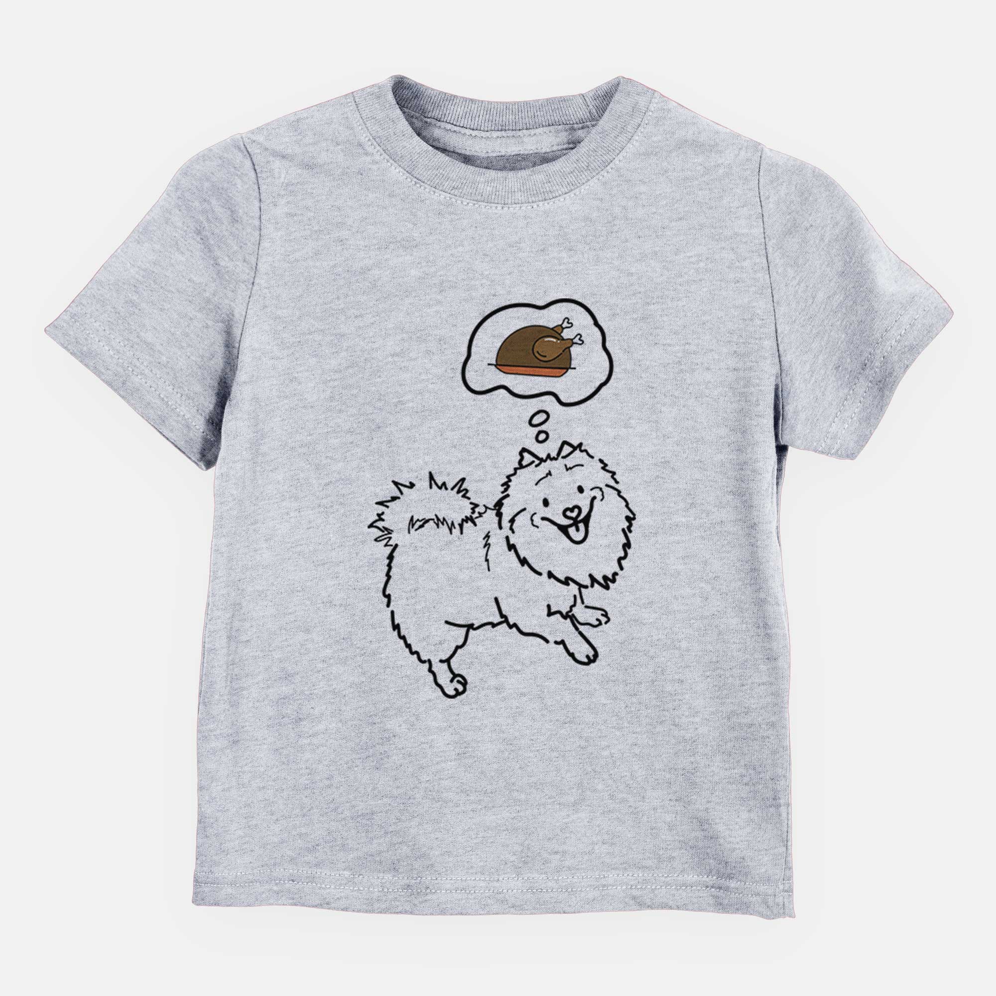 Turkey Thoughts Pomeranian Mix - Goldie - Kids/Youth/Toddler Shirt