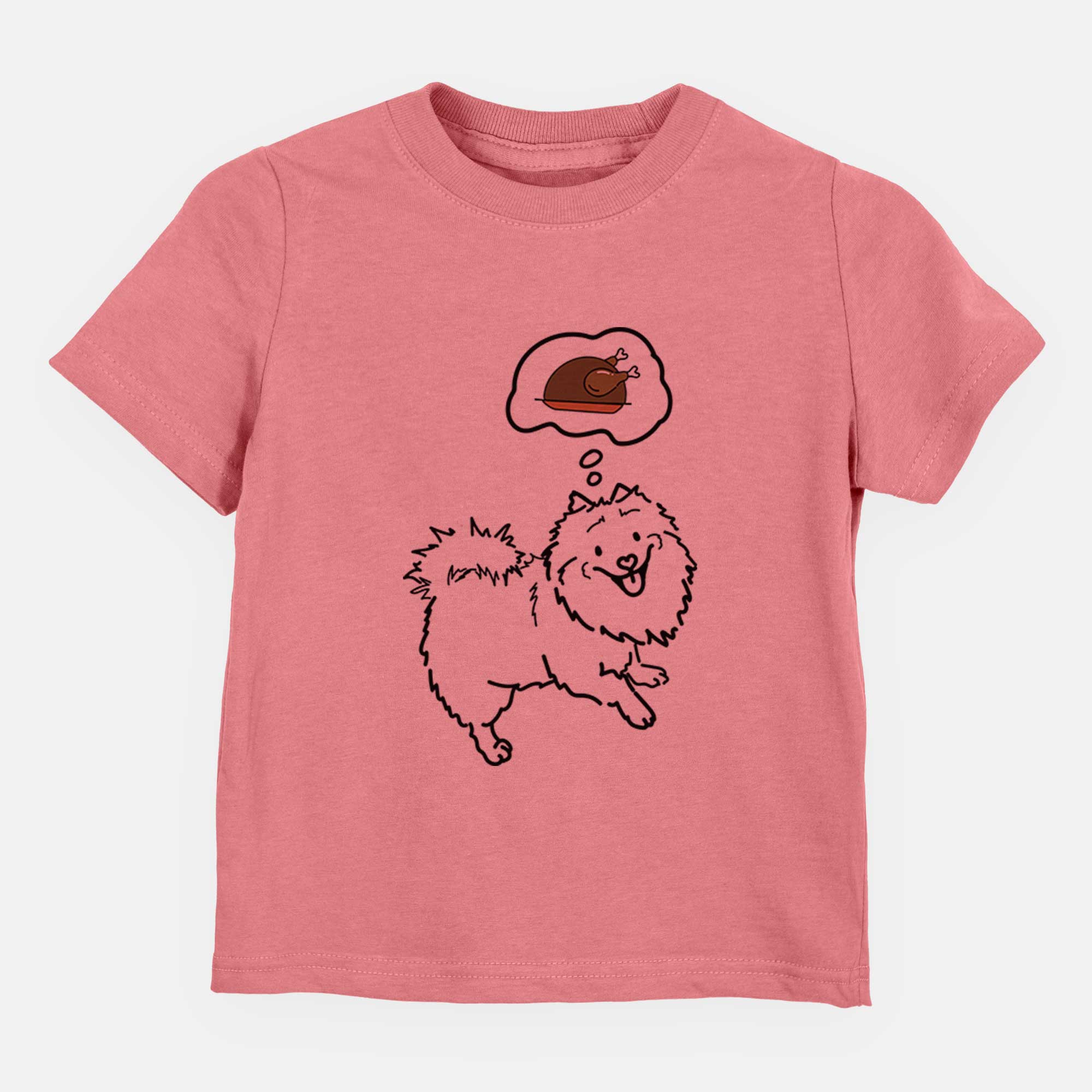 Turkey Thoughts Pomeranian Mix - Goldie - Kids/Youth/Toddler Shirt