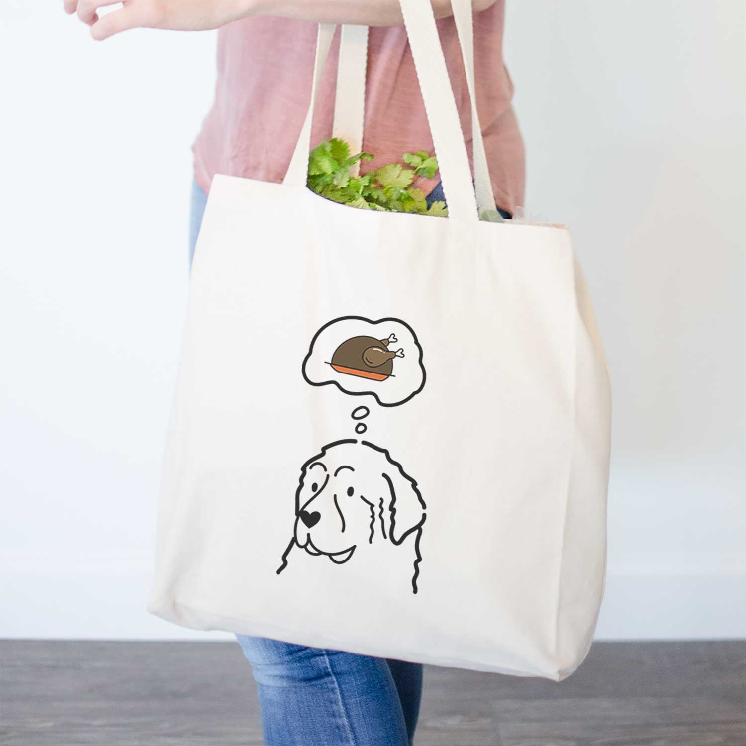 Turkey Thoughts Great Pyrenees - Tote Bag