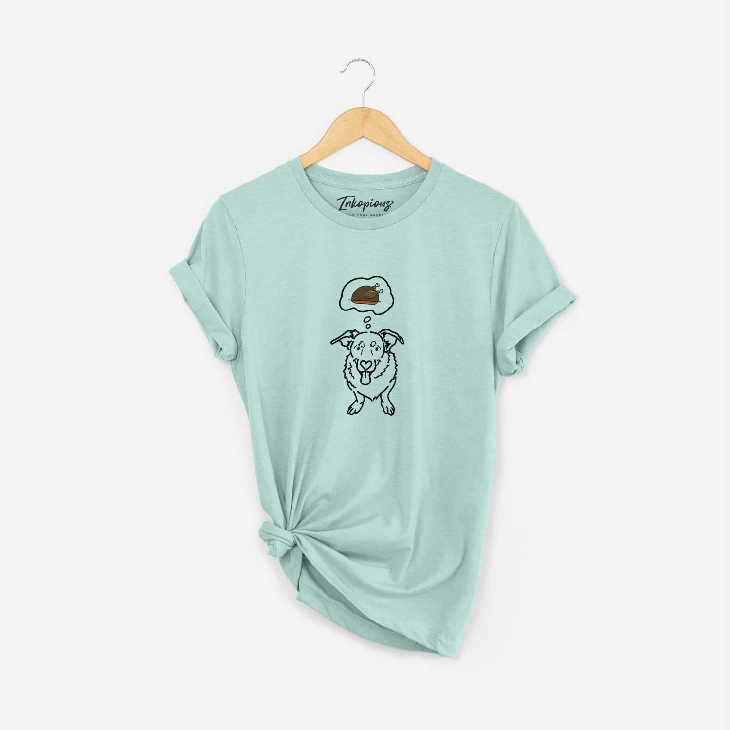 Turkey Thoughts Basset Hound German Shepherd Mix - Gretchen - Unisex Crewneck