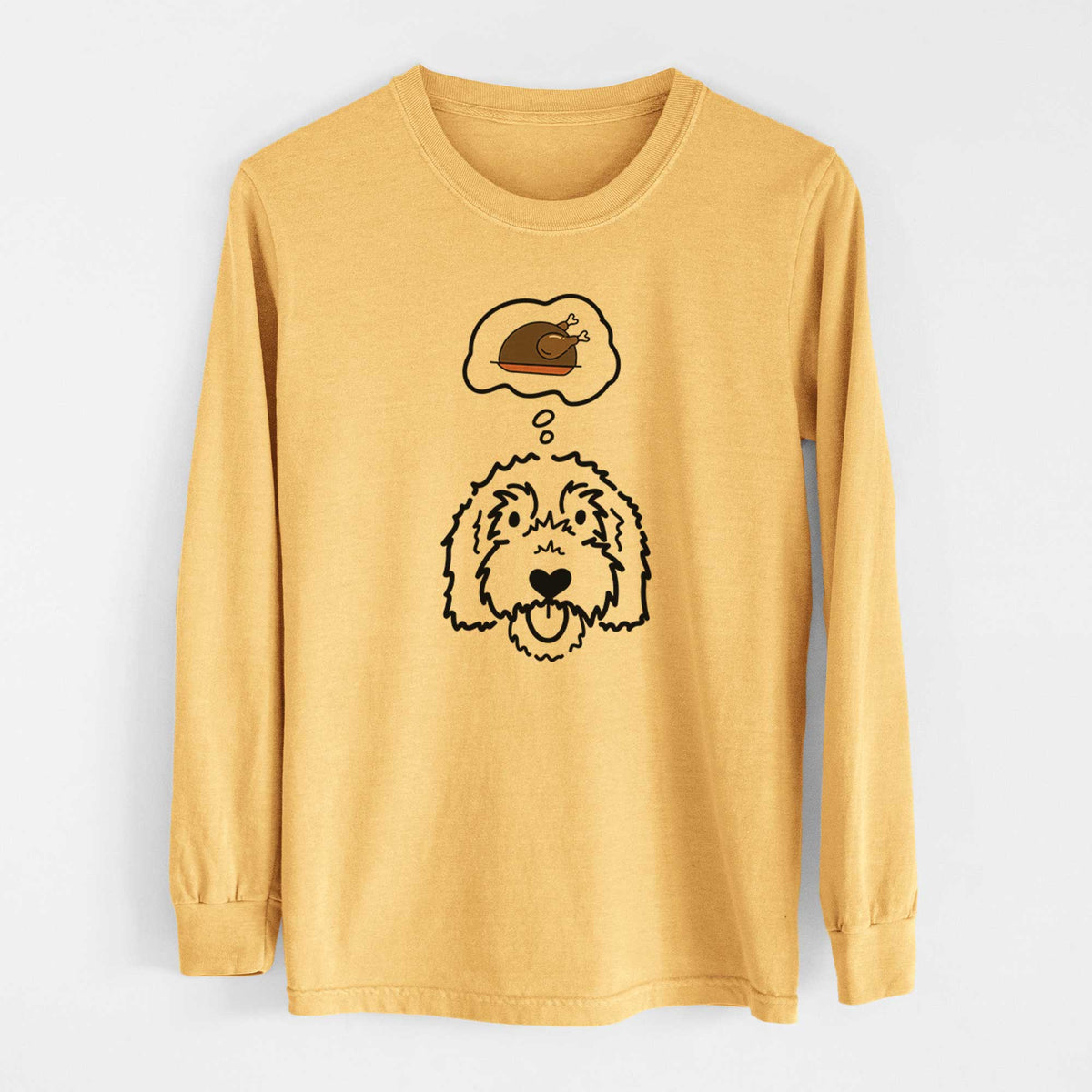 Turkey Thoughts Goldendoodle - Gus - Heavyweight 100% Cotton Long Sleeve