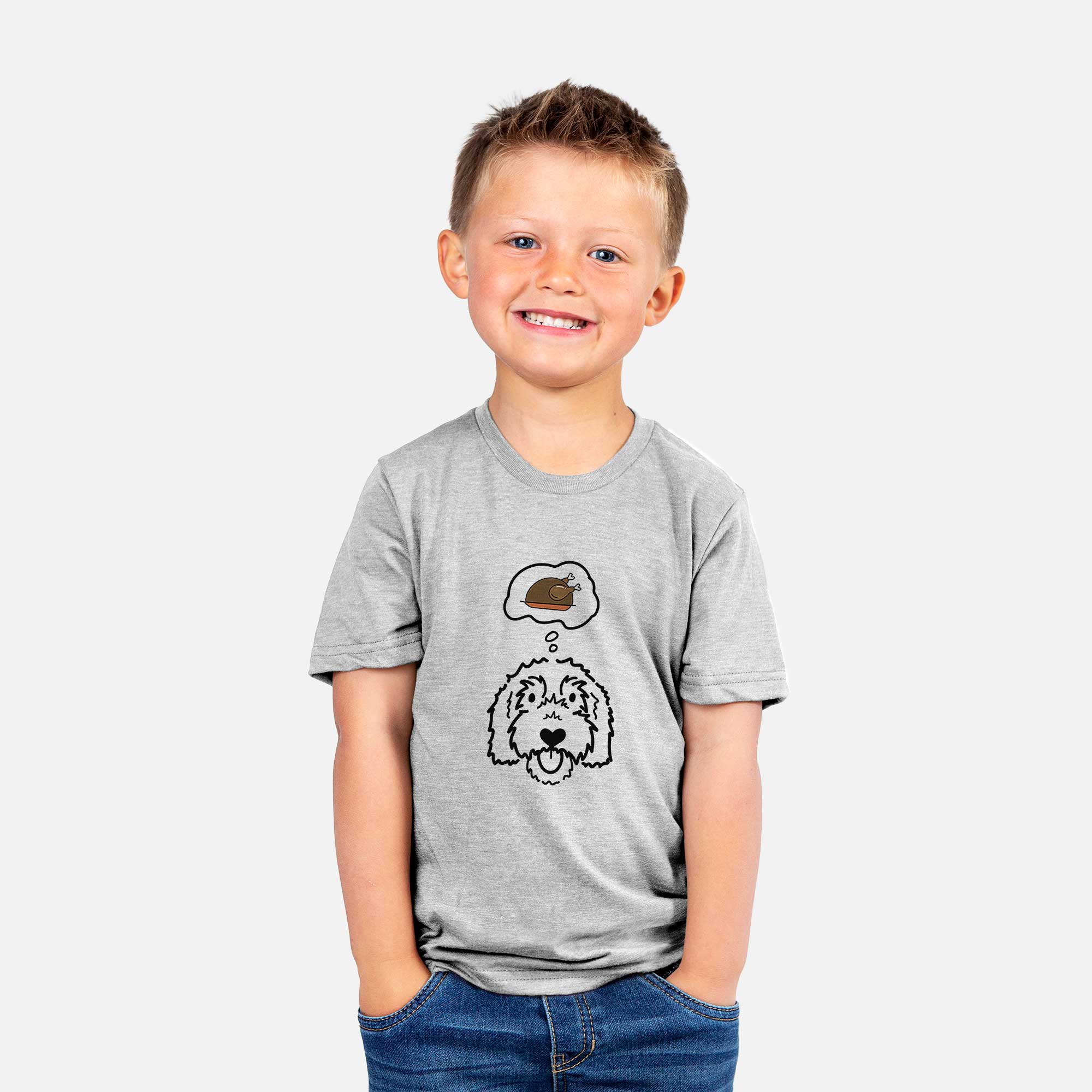 Turkey Thoughts Goldendoodle - Gus - Kids/Youth/Toddler Shirt
