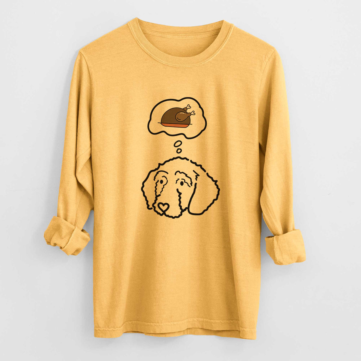 Turkey Thoughts Goldendoodle - Hanna - Heavyweight 100% Cotton Long Sleeve