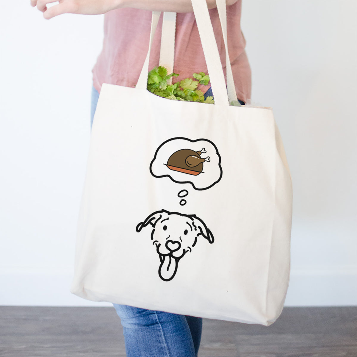 Turkey Thoughts Pitbull Mix - Hemi - Tote Bag