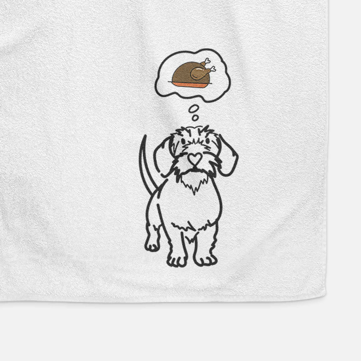 Turkey Thoughts Wire Dachshund - Henry - Decorative Hand Towel