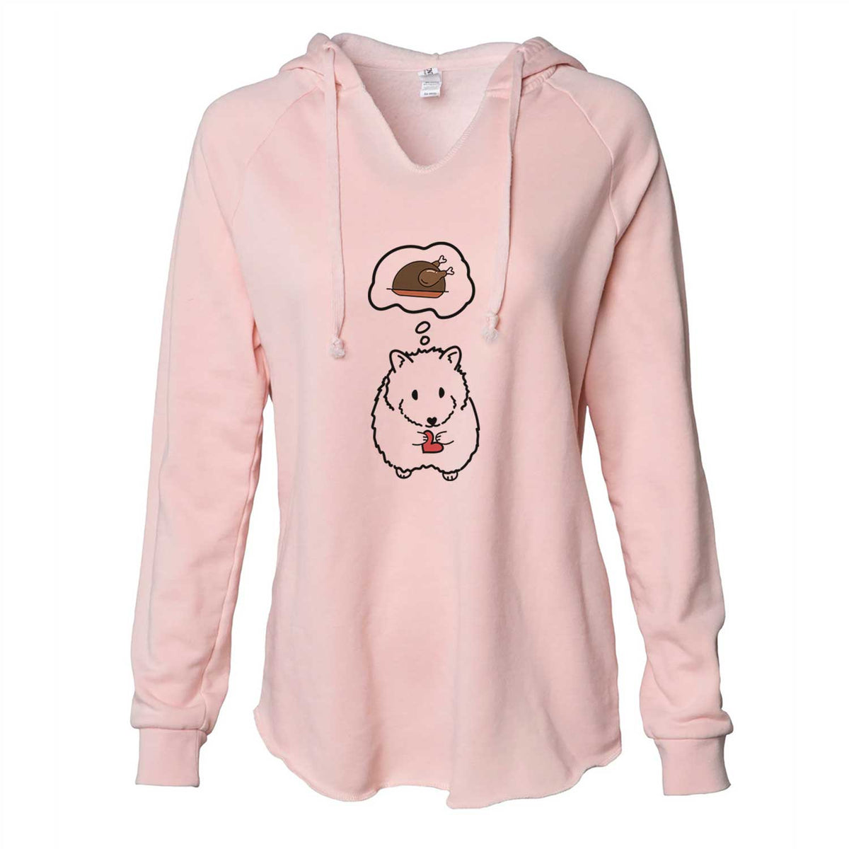 Turkey Thoughts Hamster - Hilga - Cali Wave Hooded Sweatshirt