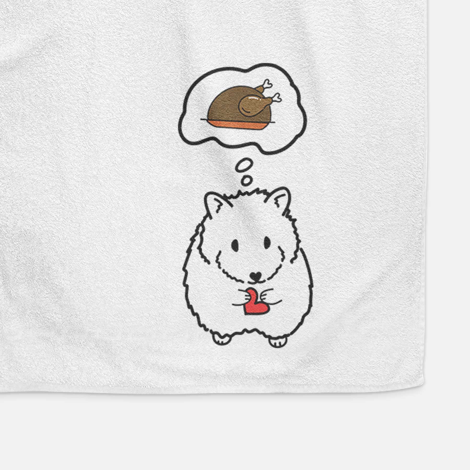 Turkey Thoughts Hamster - Hilga - Decorative Hand Towel