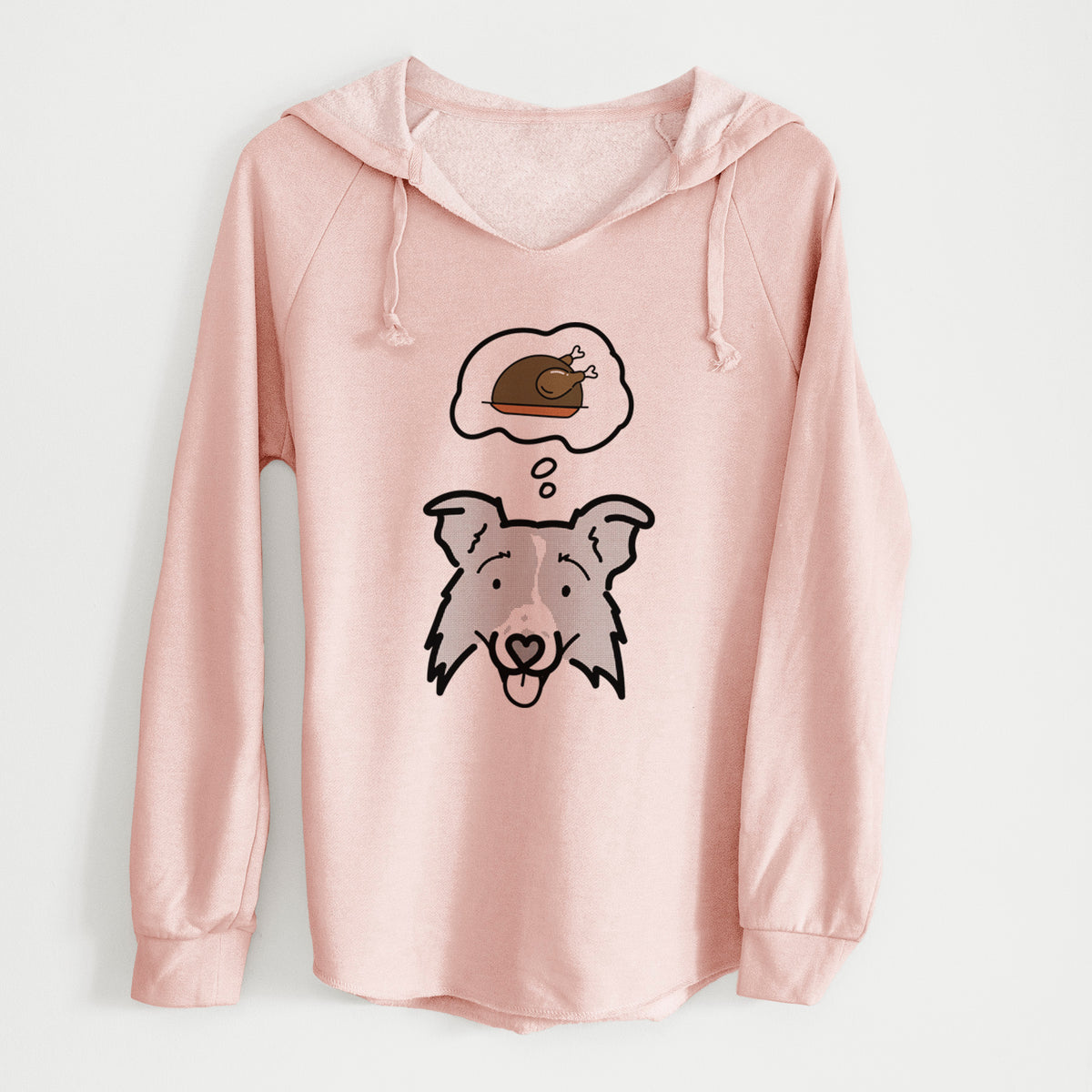 Turkey Thoughts Border Collie 2.0 - Jam - Cali Wave Hooded Sweatshirt