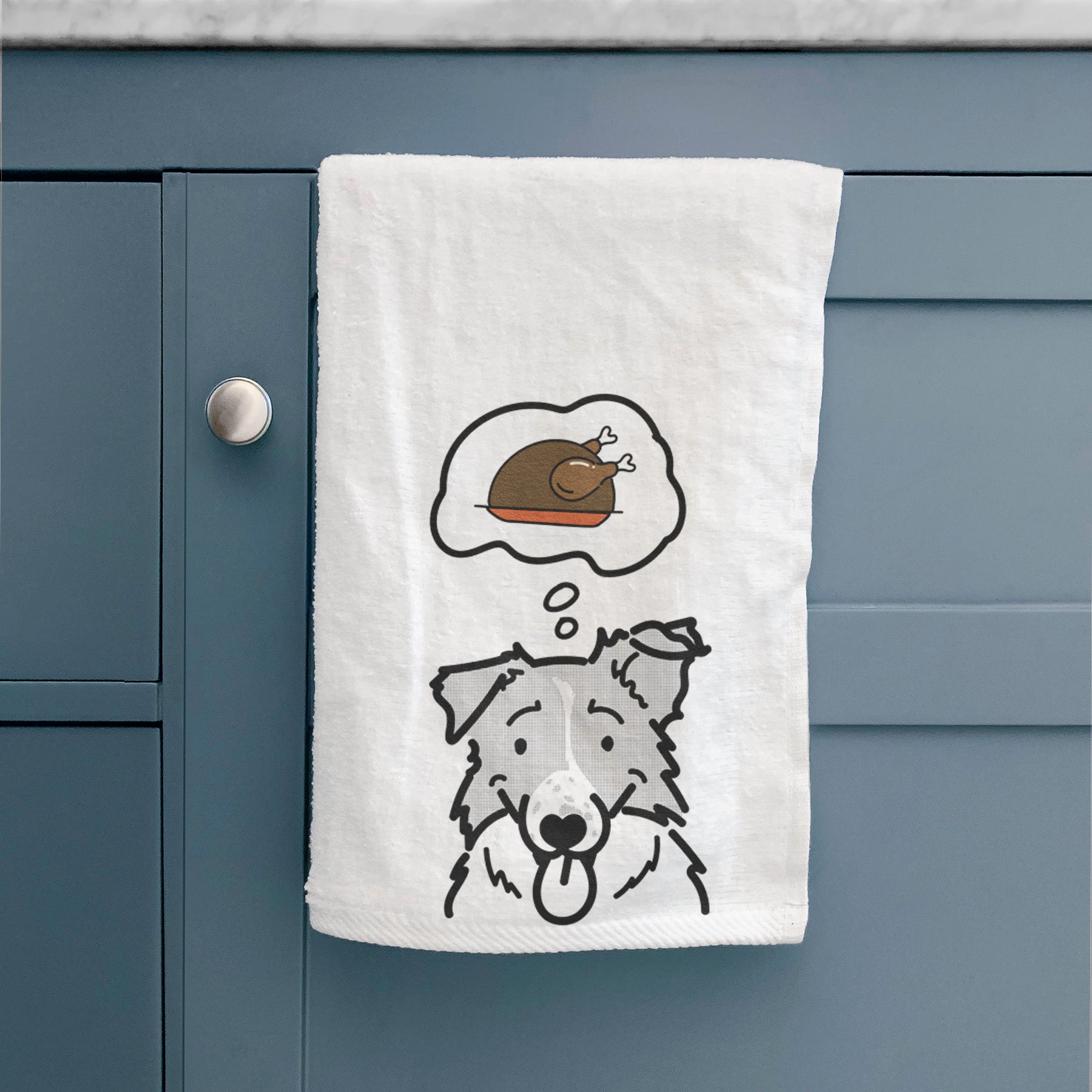 Turkey Thoughts Border Collie - Jam - Decorative Hand Towel