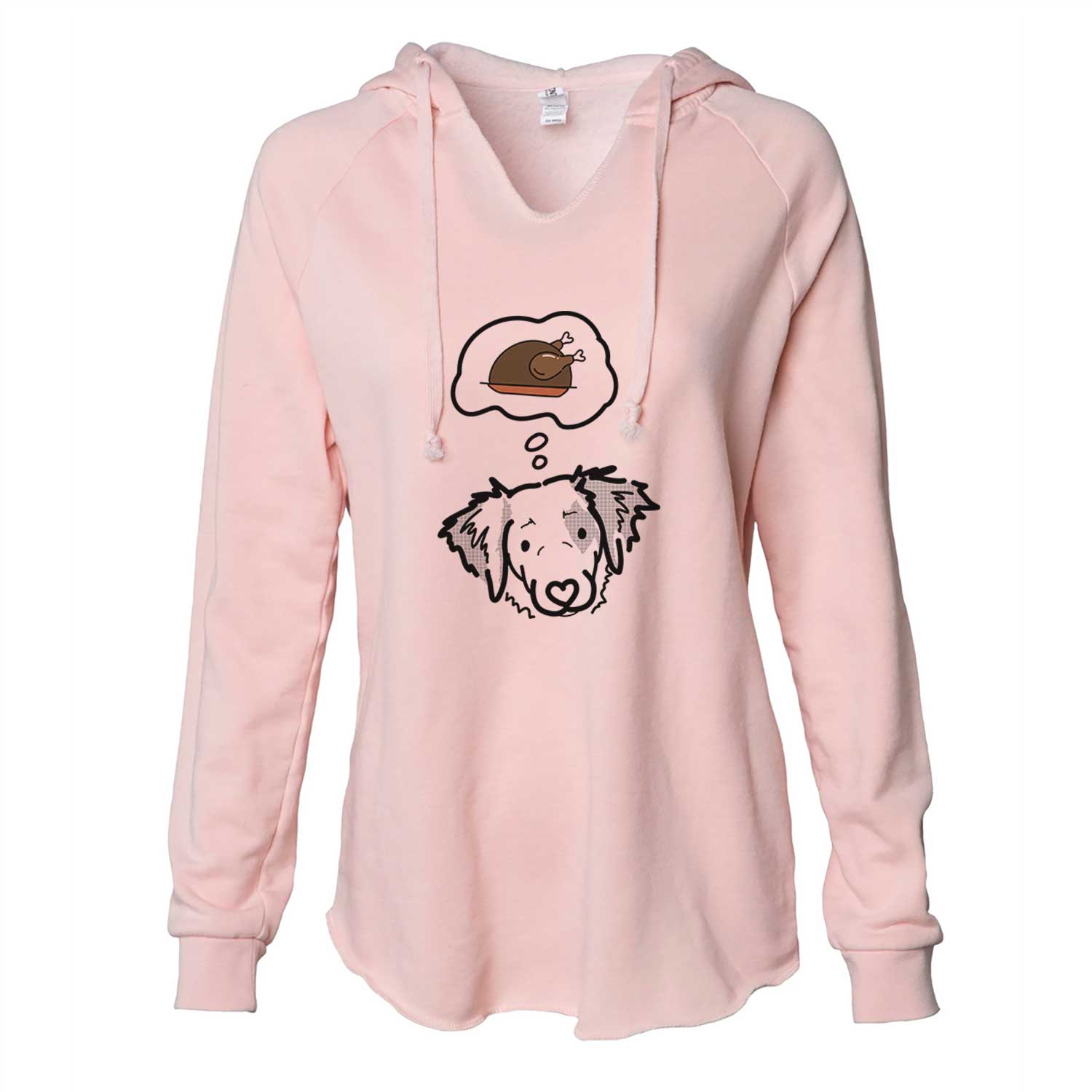 Turkey Thoughts Brittany Spaniel - Kiva - Cali Wave Hooded Sweatshirt