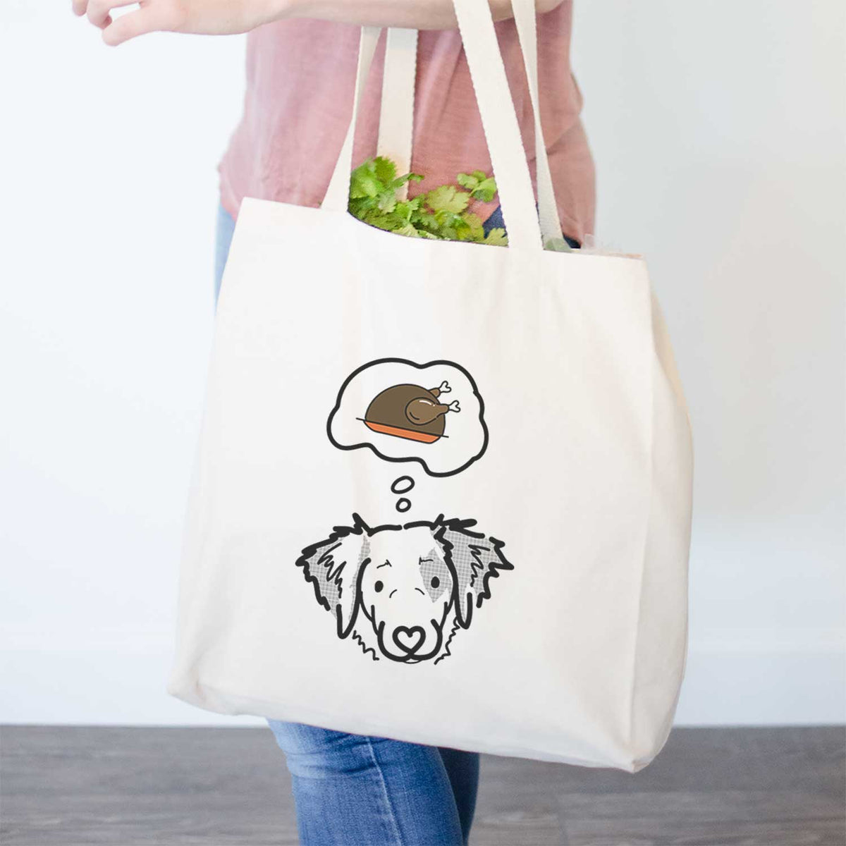 Turkey Thoughts Brittany Spaniel - Kiva - Tote Bag
