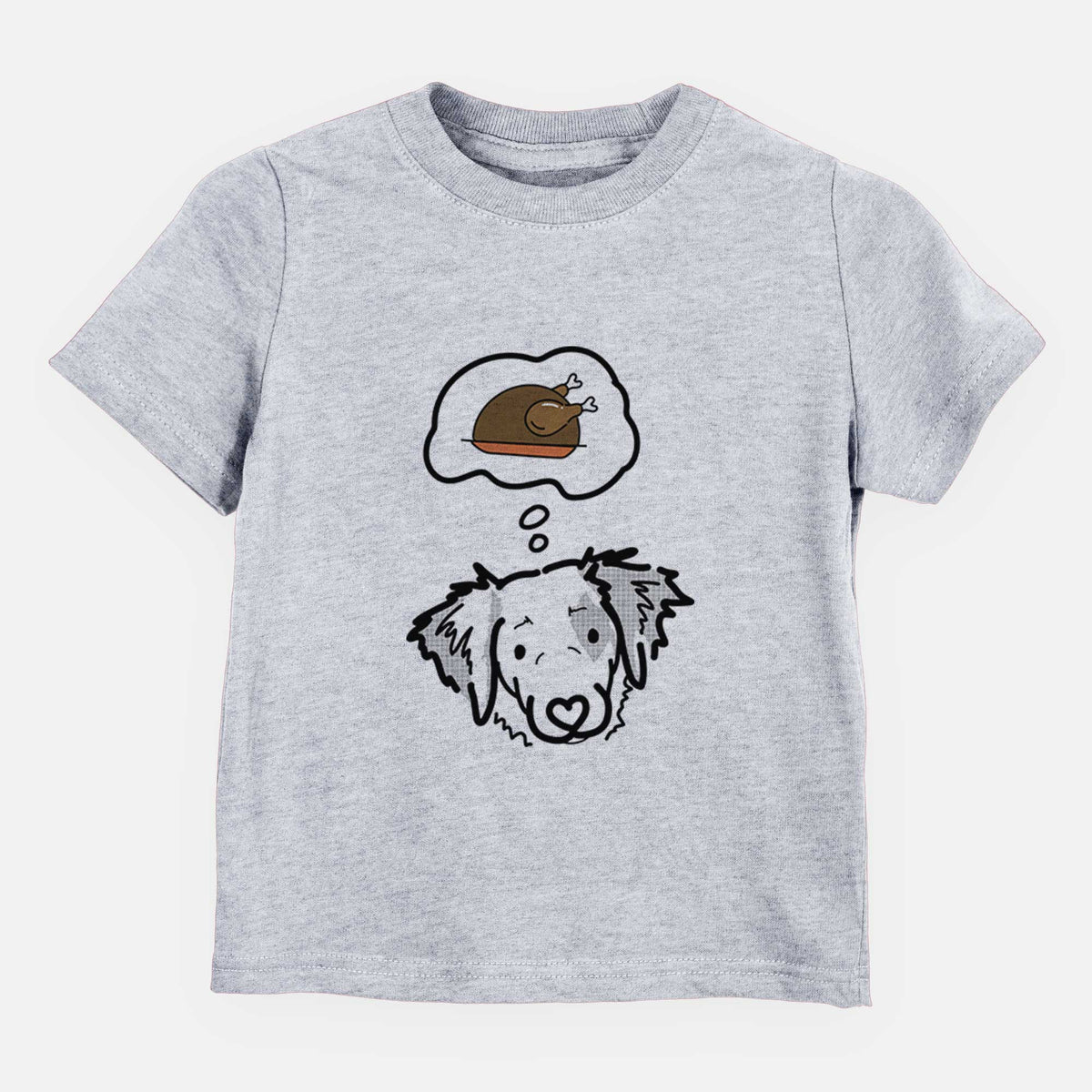 Turkey Thoughts Brittany Spaniel - Kiva - Kids/Youth/Toddler Shirt