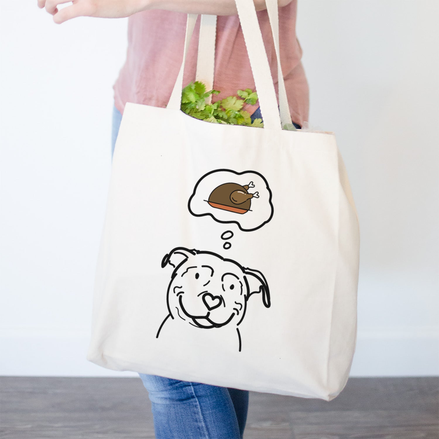 Turkey Thoughts American Pitbull Terrier - Lady - Tote Bag