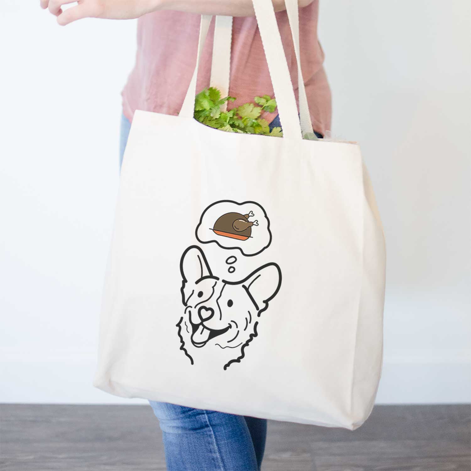 Turkey Thoughts Corgi - Lily - Tote Bag