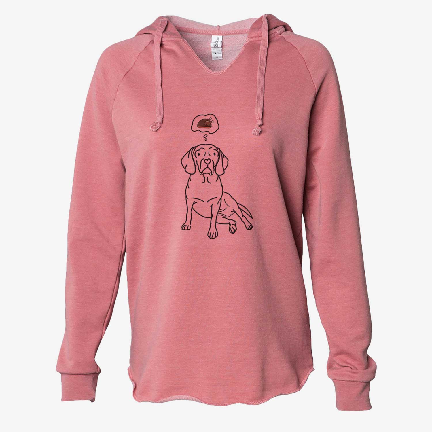 Turkey Thoughts Puggle - Mayble - Cali Wave Hooded Sweatshirt