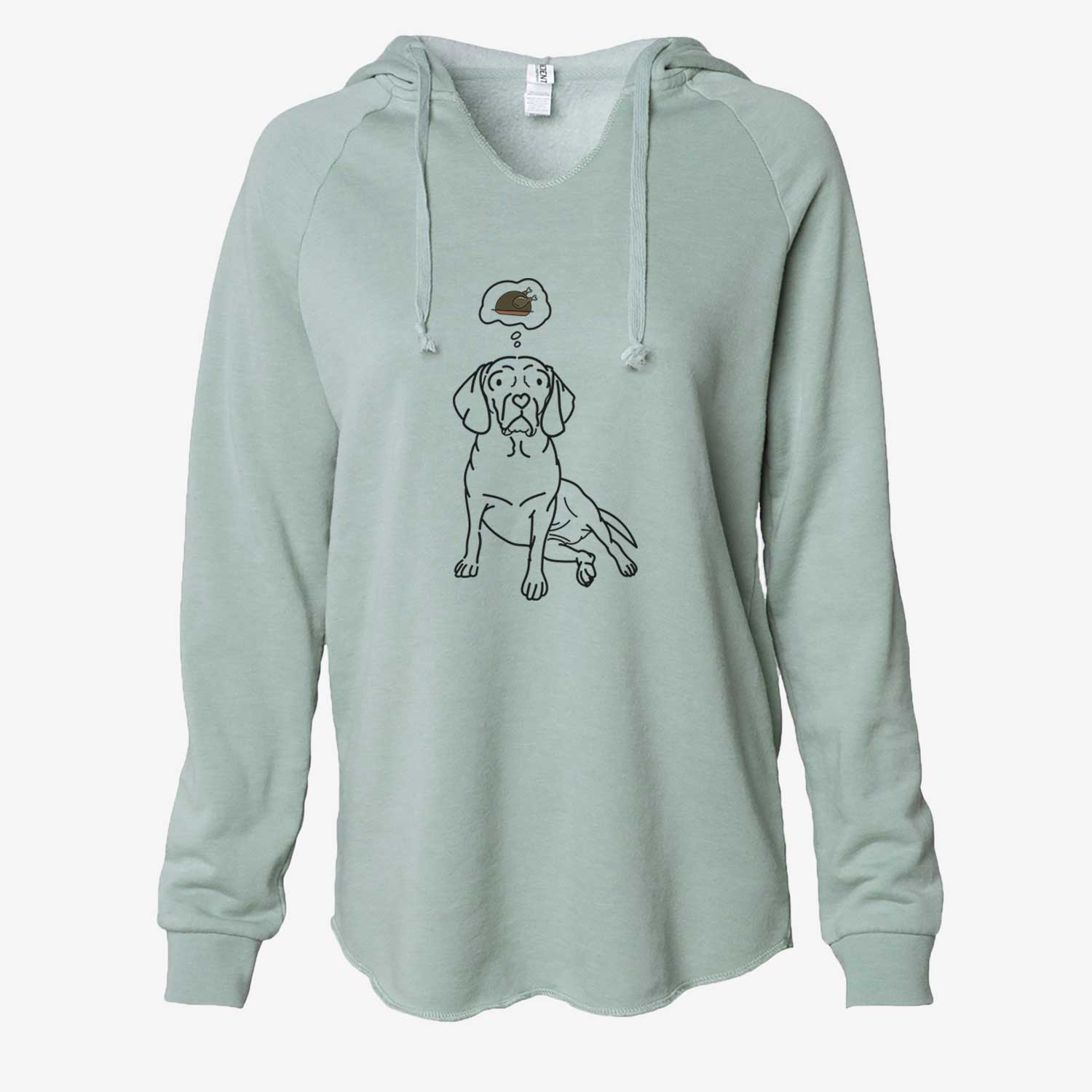 Turkey Thoughts Puggle - Mayble - Cali Wave Hooded Sweatshirt