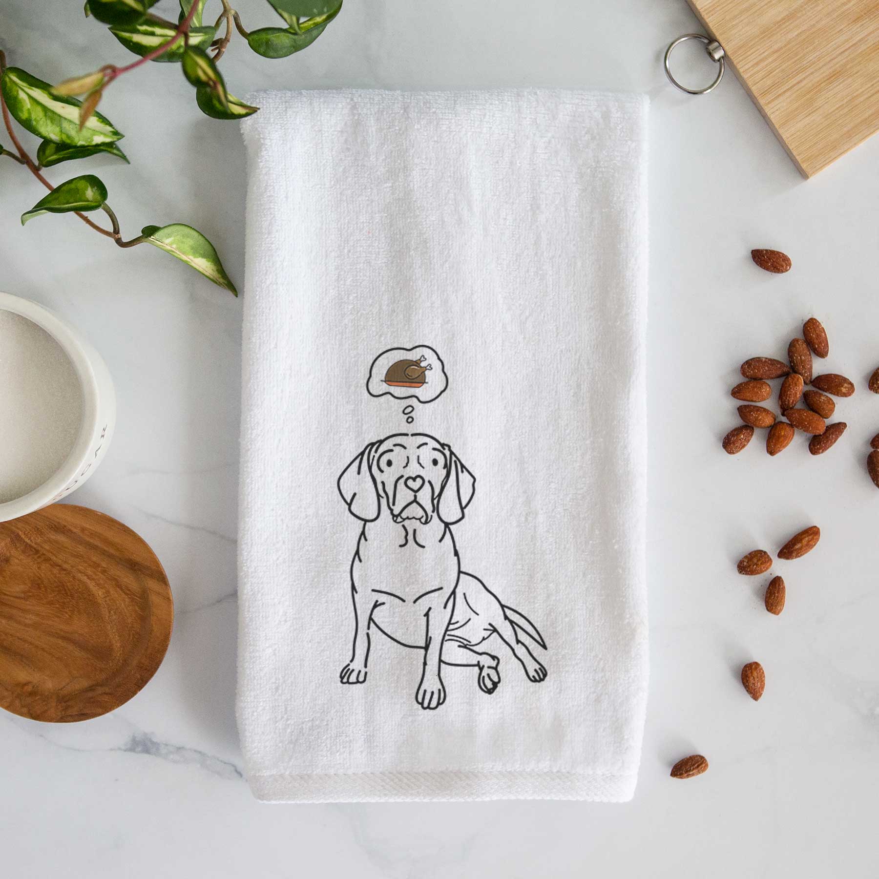 Turkey Thoughts Puggle - Mayble - Decorative Hand Towel