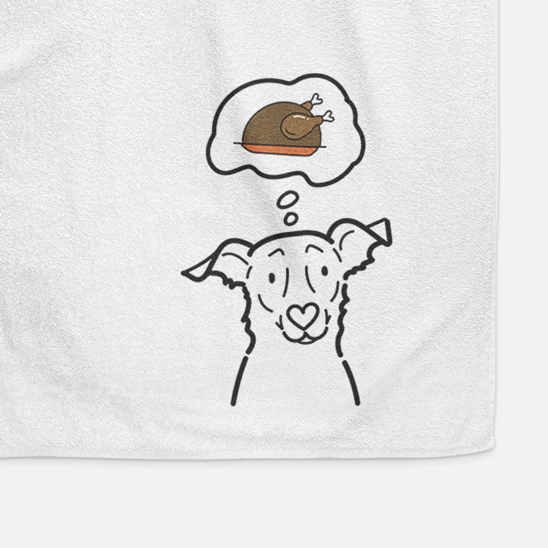 Turkey Thoughts Border Collie Mix - Millie - Decorative Hand Towel