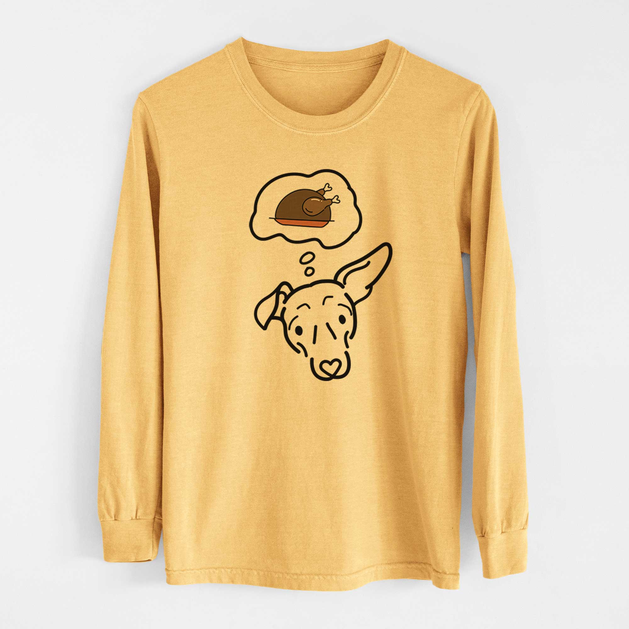 Turkey Thoughts Mixed Breed - Millie - Heavyweight 100% Cotton Long Sleeve