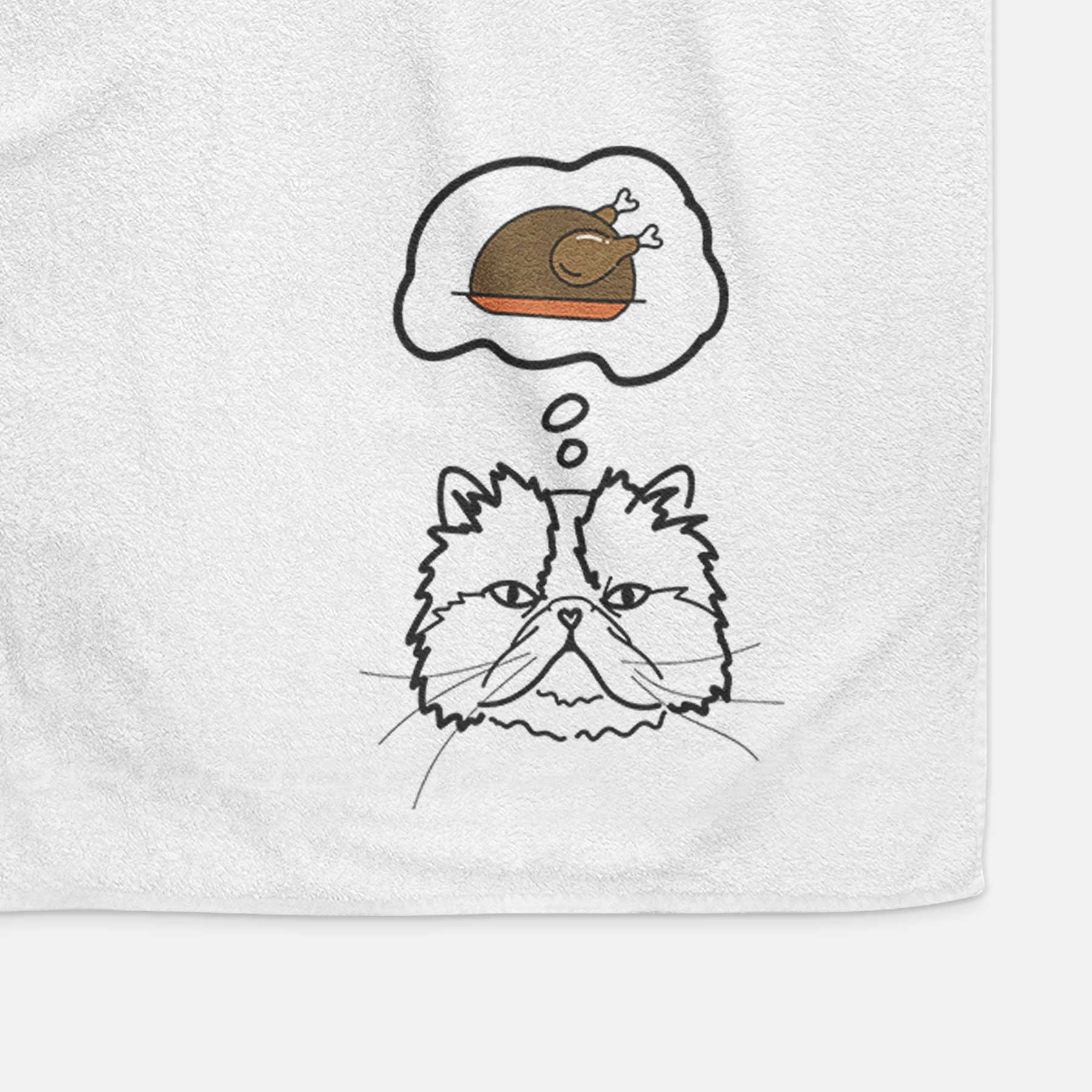 Turkey Thoughts Persian Cat - Mila - Decorative Hand Towel