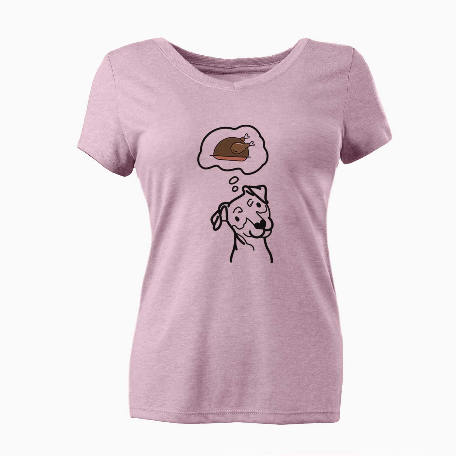 Turkey Thoughts Mini Pinscher - Women's V-neck Shirt