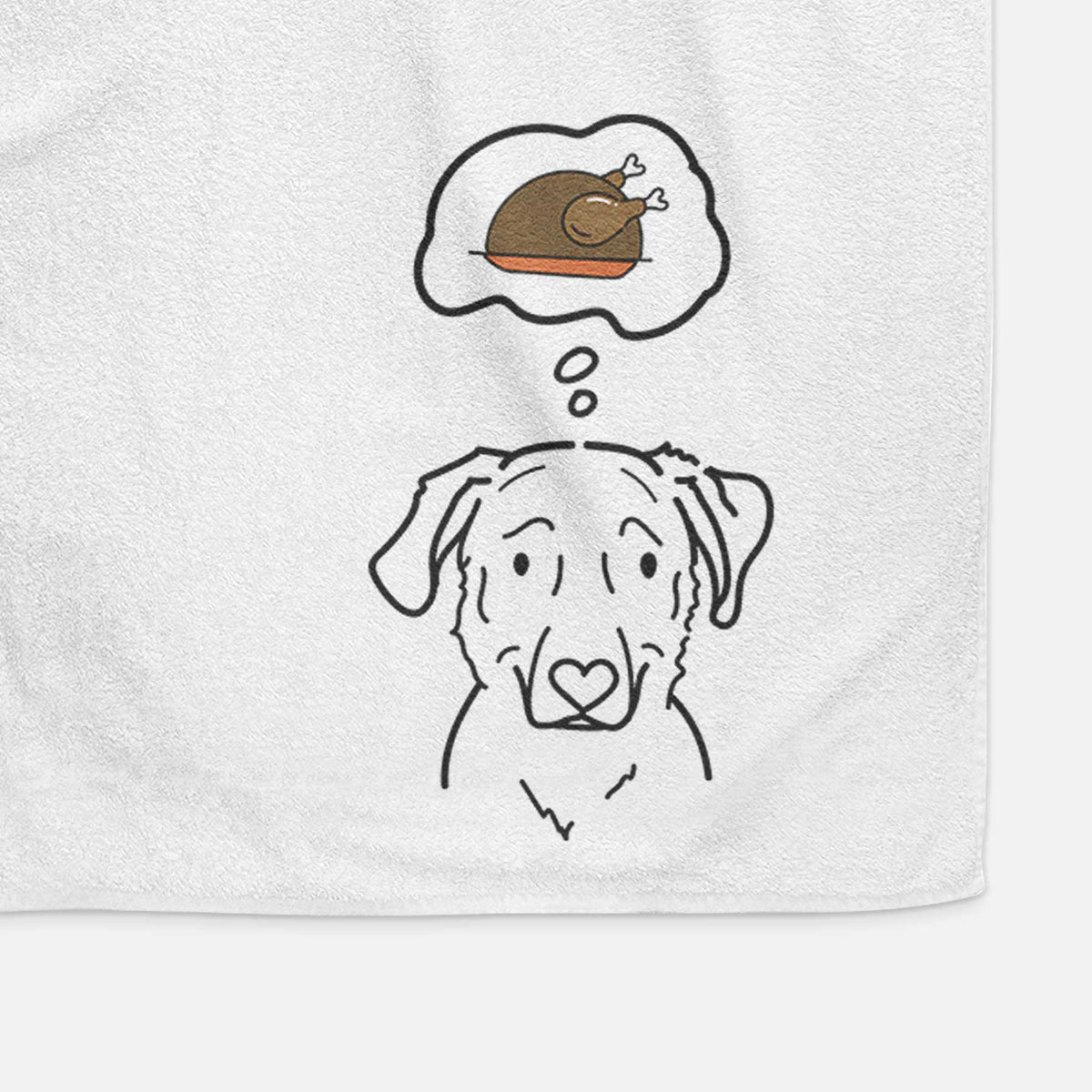 Turkey Thoughts Golden Retriever Mix - Mitzi - Decorative Hand Towel