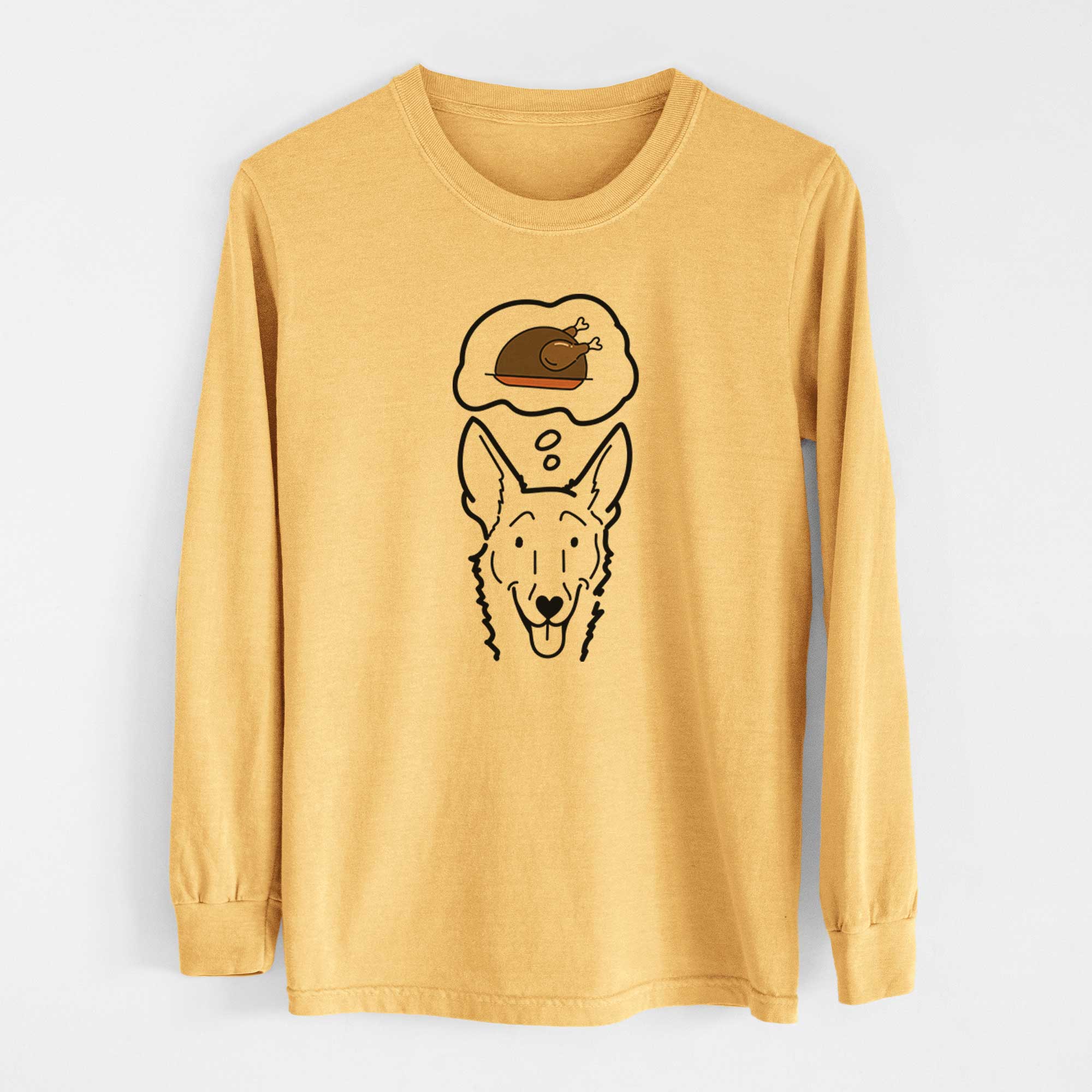 Turkey Thoughts Carolina Dog - Mochi - Heavyweight 100% Cotton Long Sleeve