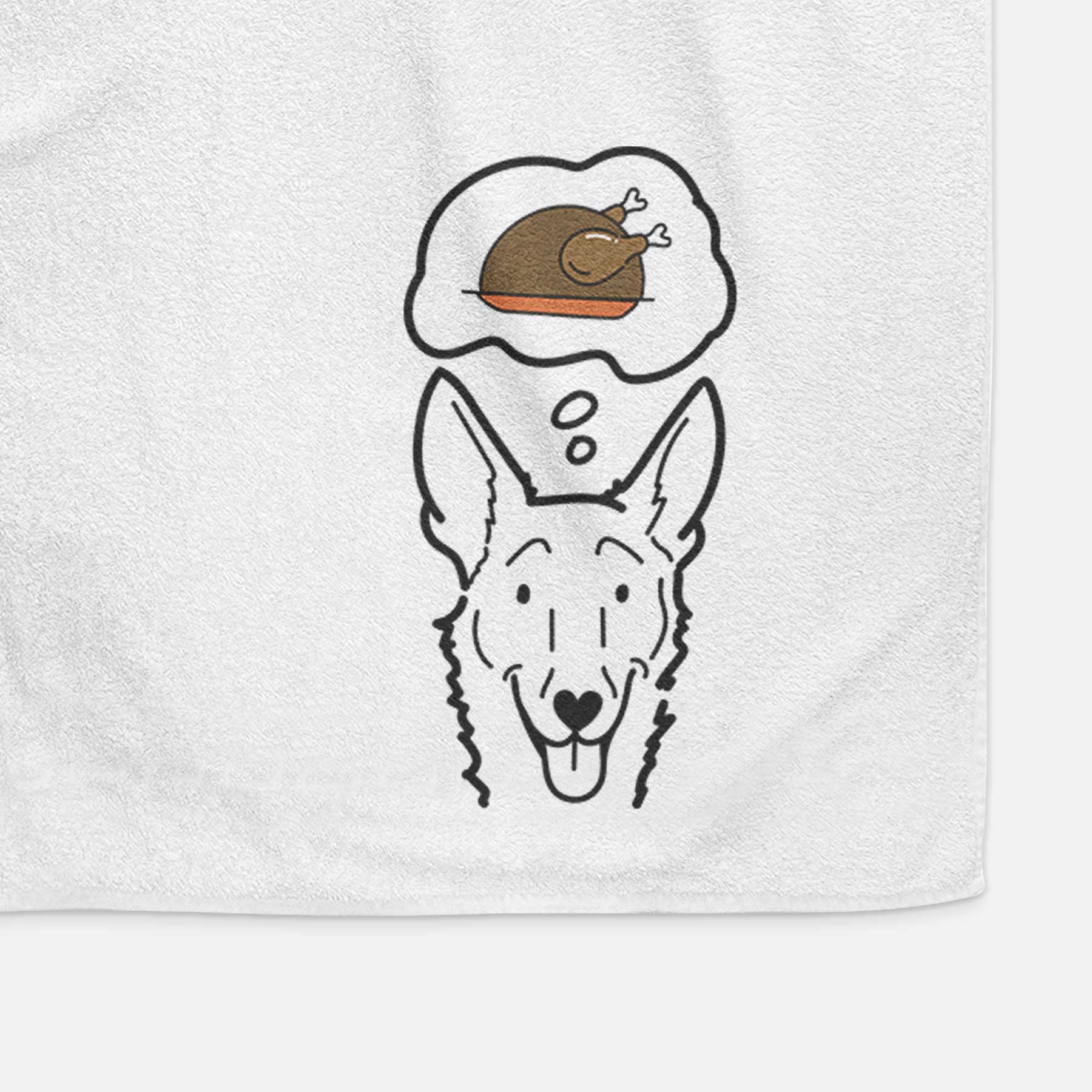 Turkey Thoughts Carolina Dog - Mochi - Decorative Hand Towel