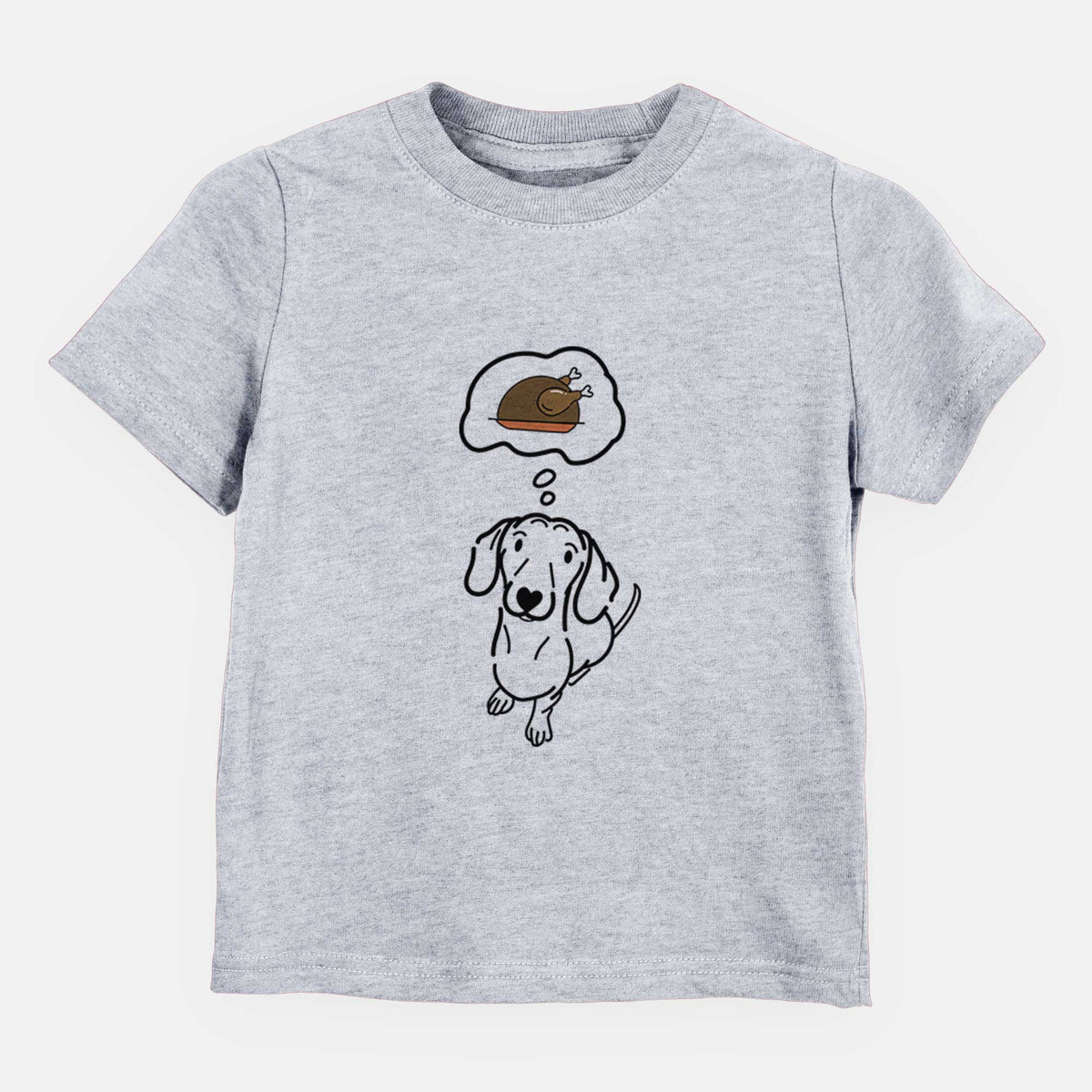 Turkey Thoughts Dachshund - Moxie - Kids/Youth/Toddler Shirt