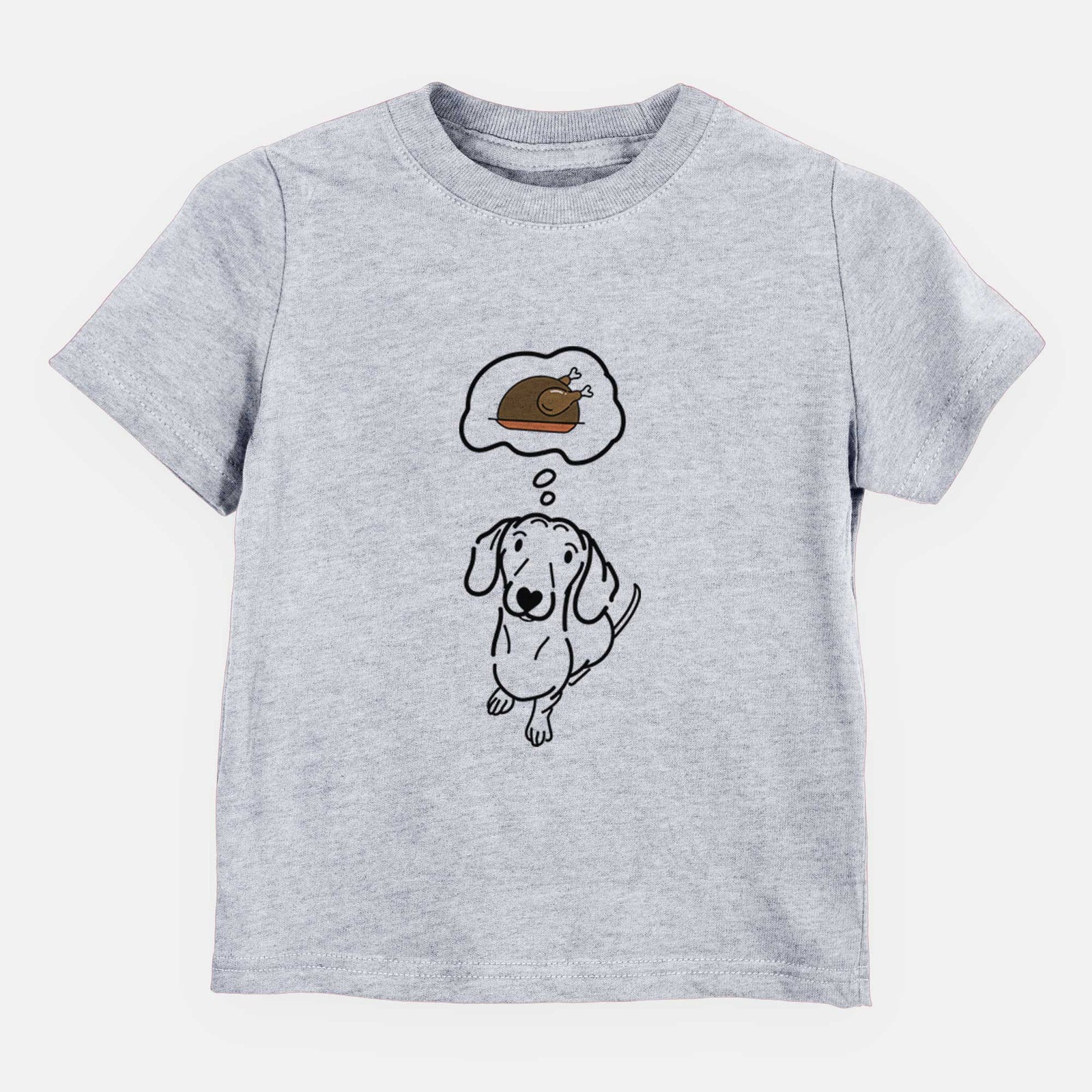 Turkey Thoughts Dachshund - Moxie - Kids/Youth/Toddler Shirt