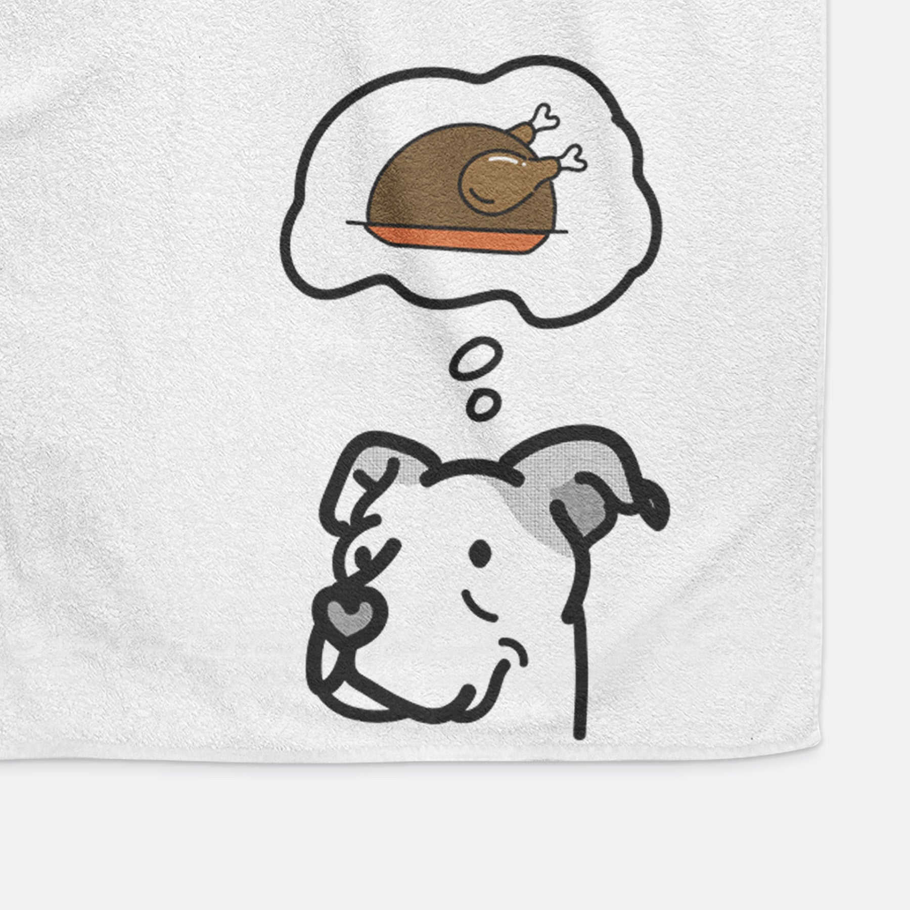 Turkey Thoughts Pitbull Mix - Mr. Sir - Decorative Hand Towel