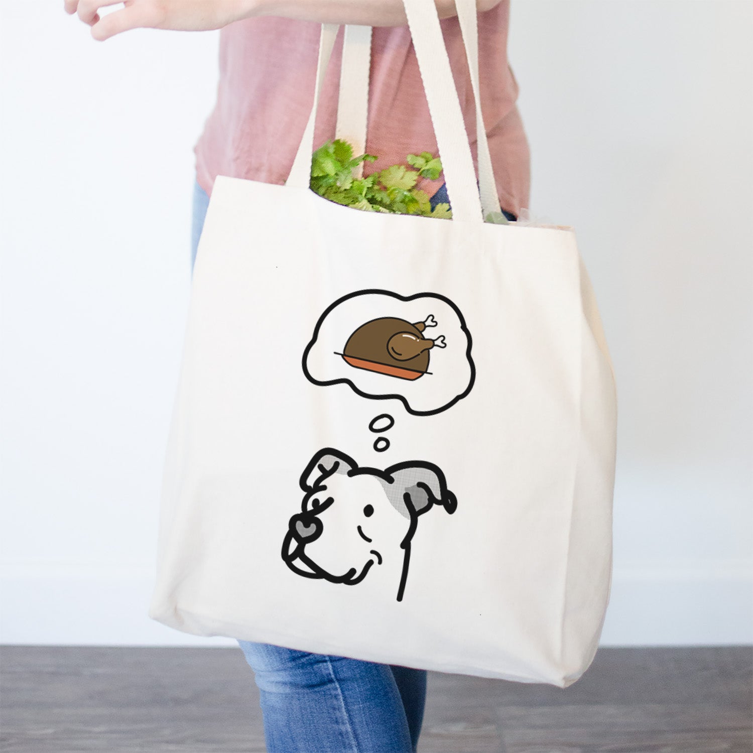 Turkey Thoughts Pitbull Mix - Mr. Sir - Tote Bag