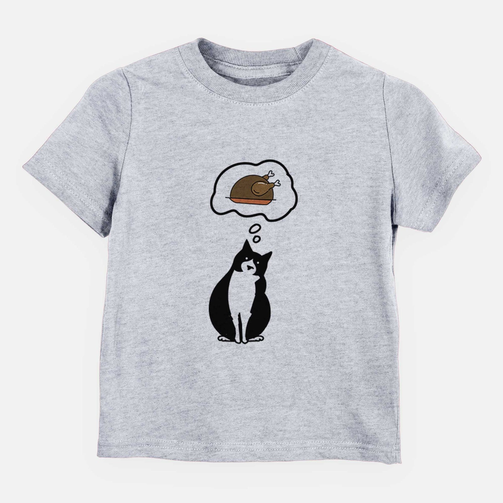 Turkey Thoughts Tuxedo Cat - Oliver - Kids/Youth/Toddler Shirt