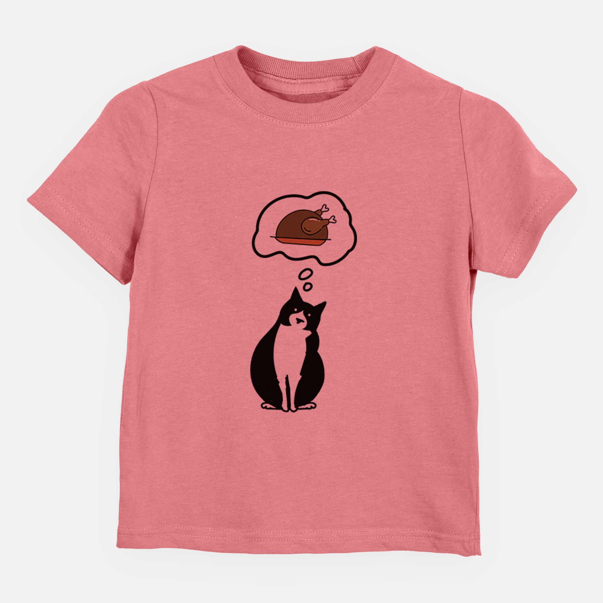 Turkey Thoughts Tuxedo Cat - Oliver - Kids/Youth/Toddler Shirt