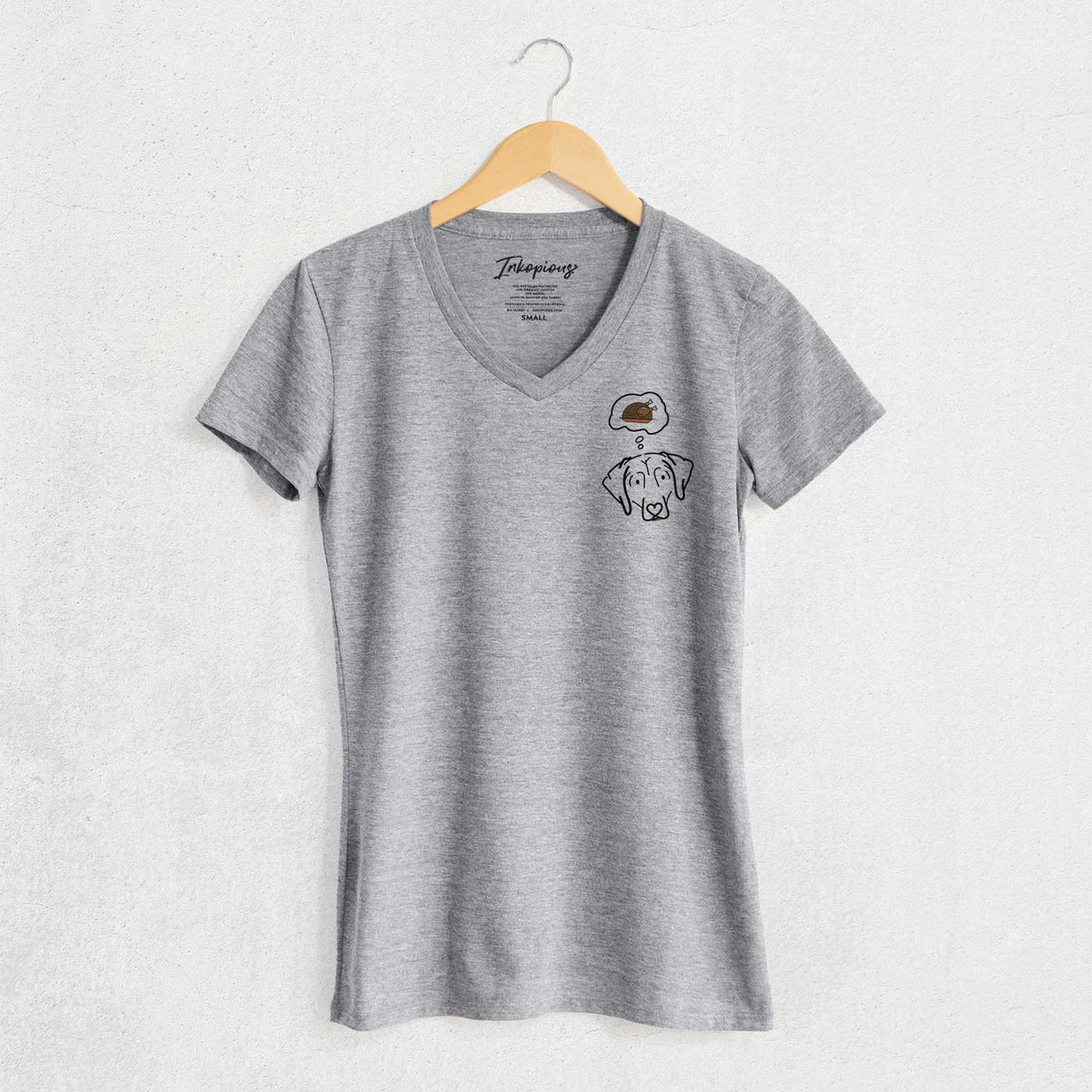 Turkey Thoughts Beagle - Aly - Women's V-neck Shirt
