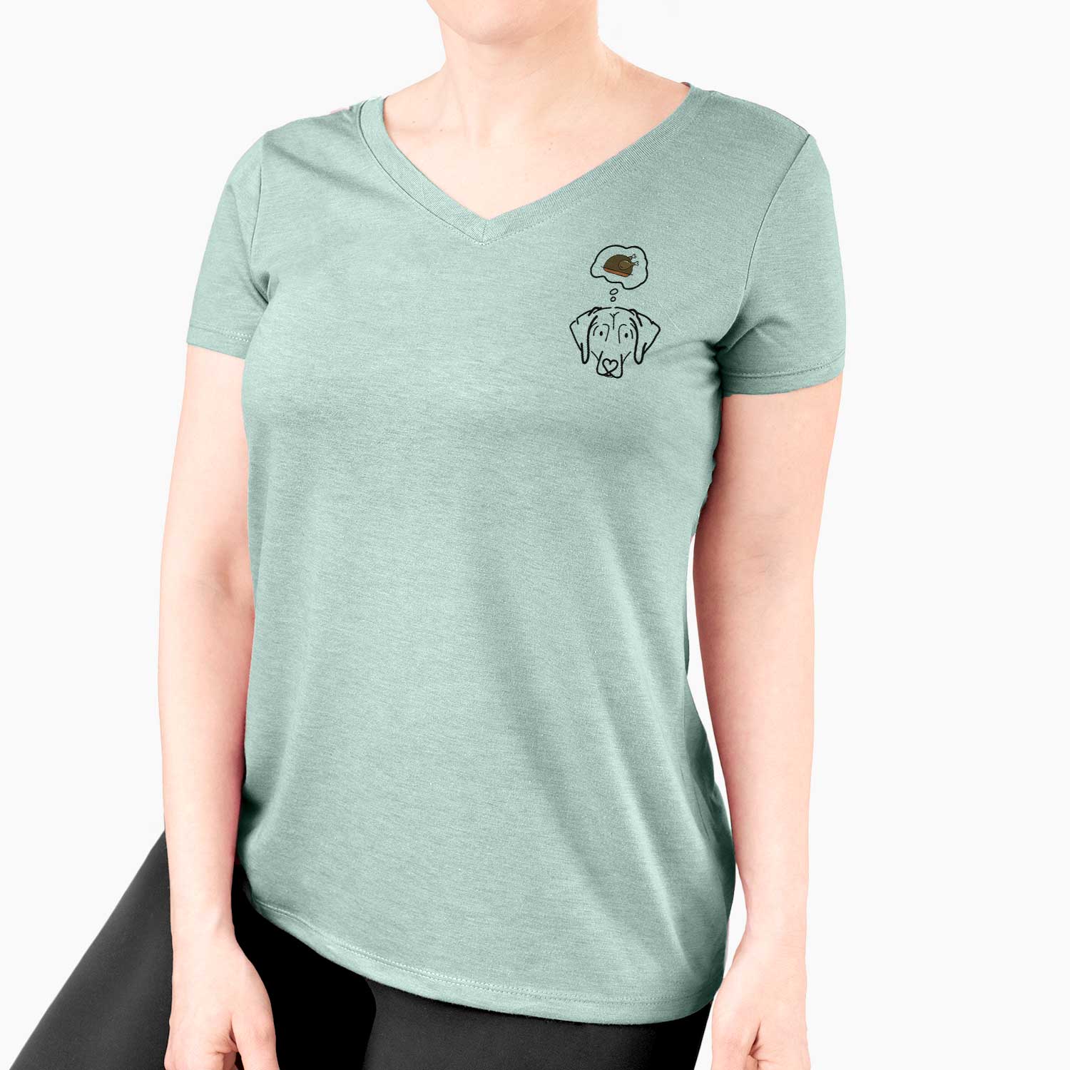 Turkey Thoughts Beagle - Aly - Women's V-neck Shirt