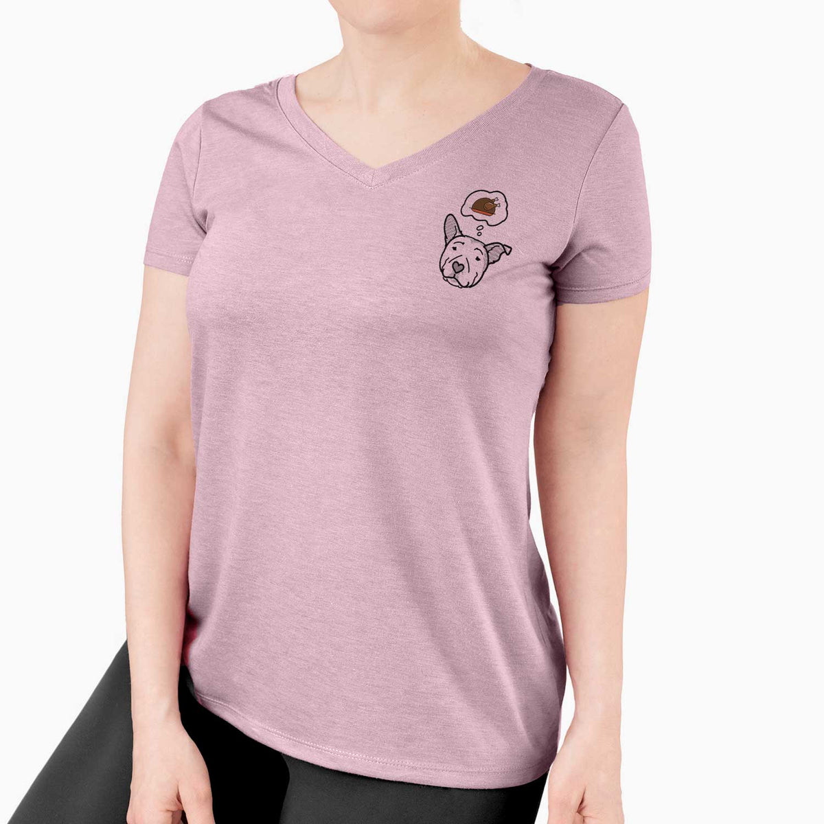 Turkey Thoughts Pitbull - Archer - Women's V-neck Shirt
