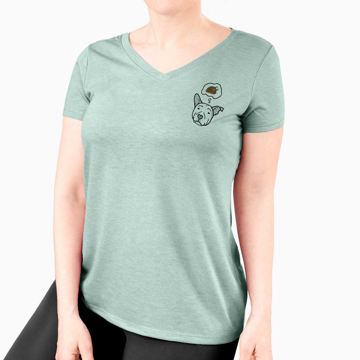 Turkey Thoughts Pitbull - Archer - Women's V-neck Shirt
