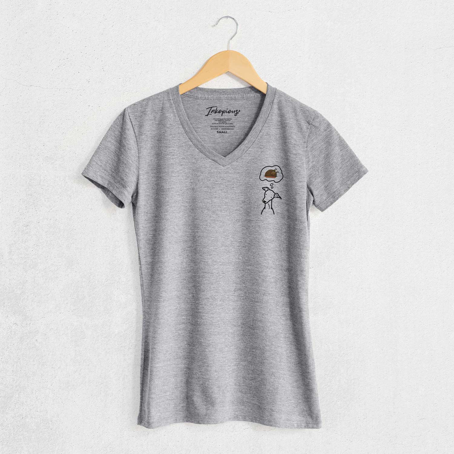 Turkey Thoughts Italian Greyhound - Women's V-neck Shirt