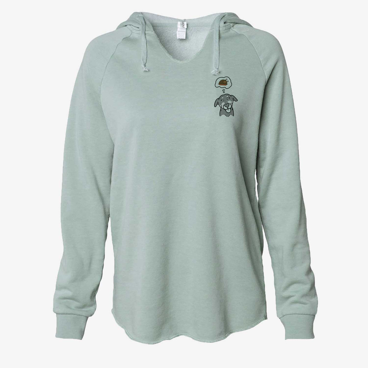 Turkey Thoughts Mixed Breed - Lousia - Cali Wave Hooded Sweatshirt